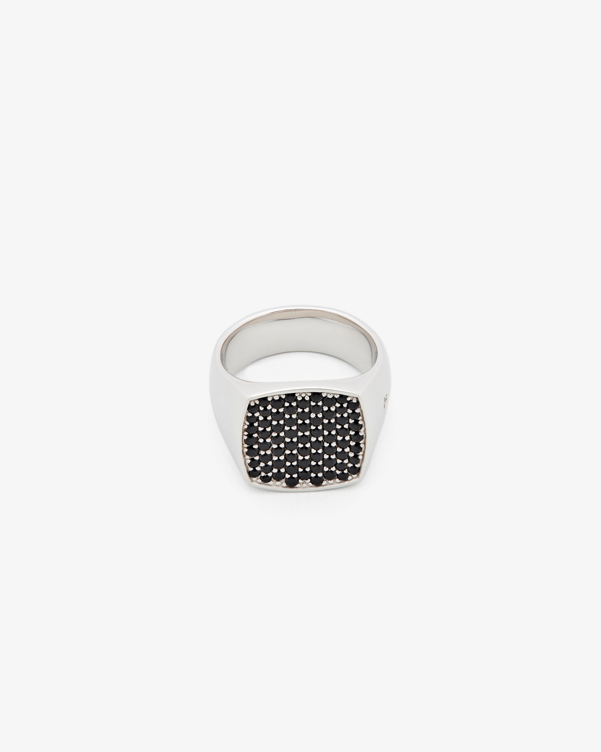 Tom Wood Pinkie Cushion Black Ring Spinel