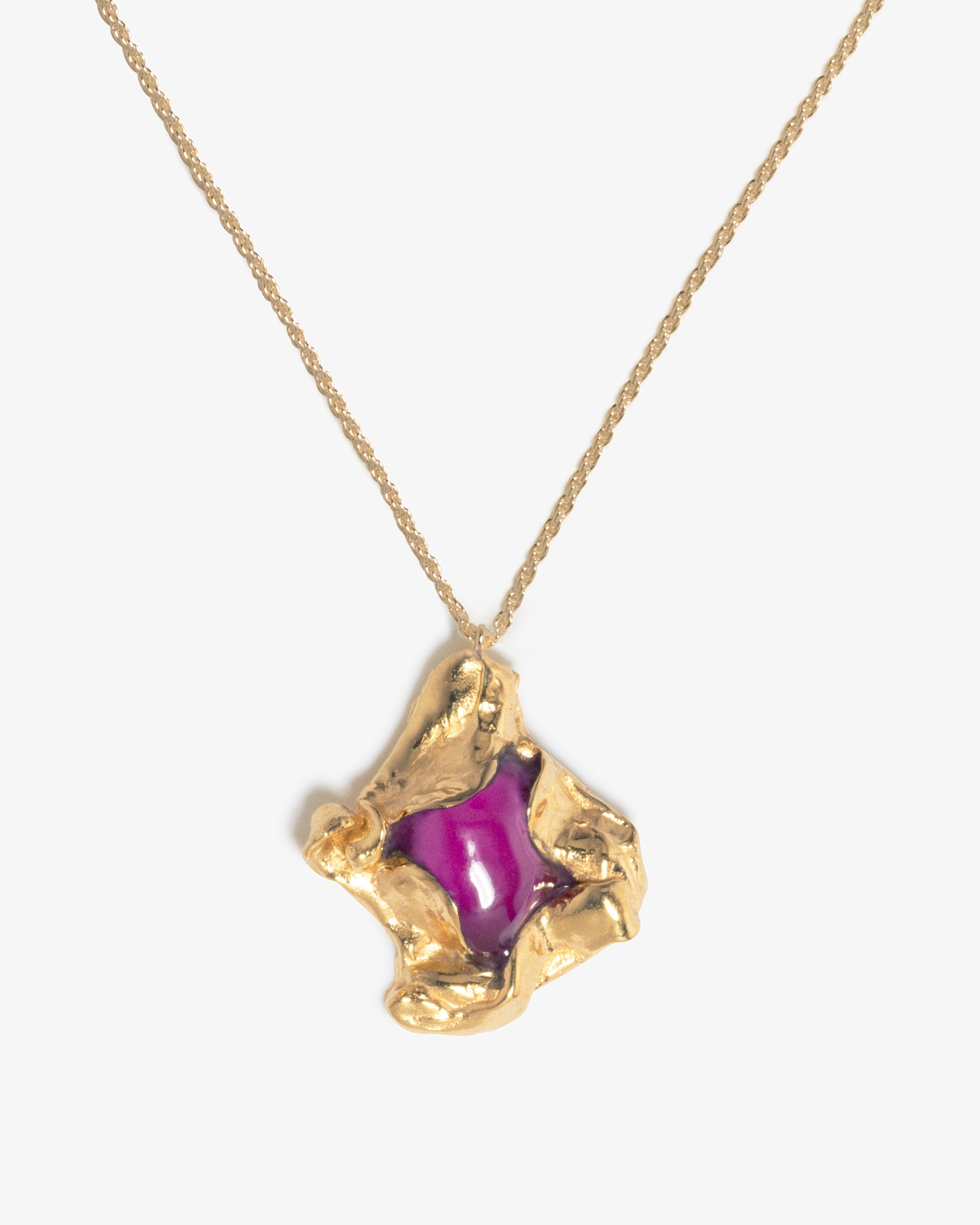 Completed Works – Fuchsia Resin Pendant Necklace