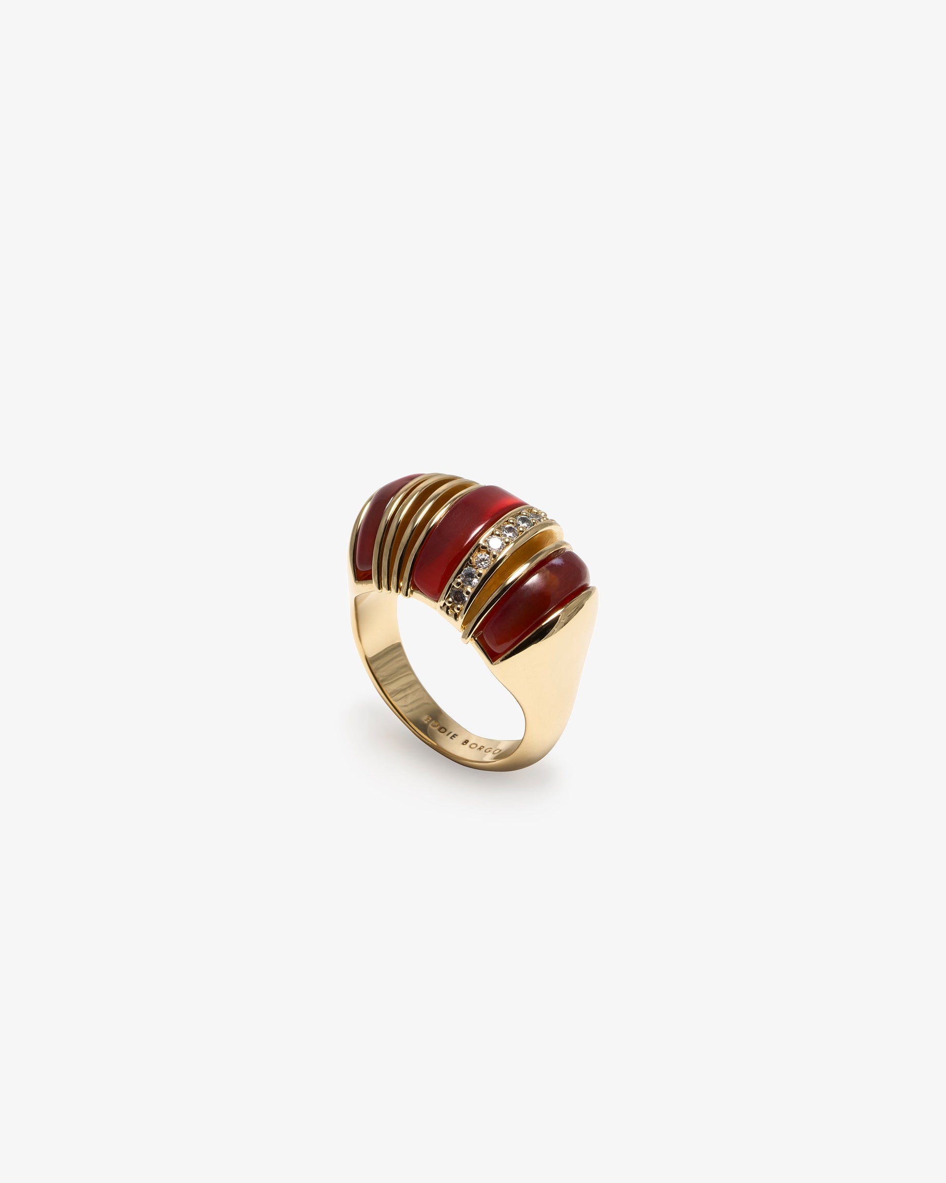 Eddie Borgo Carnelian Pave Lenox Ring