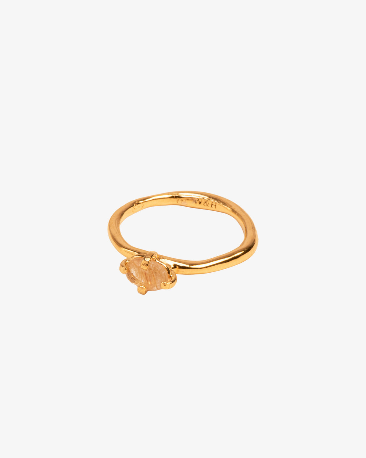Wouters & Hendrix Organic Rutilated Quartz Ring, side view