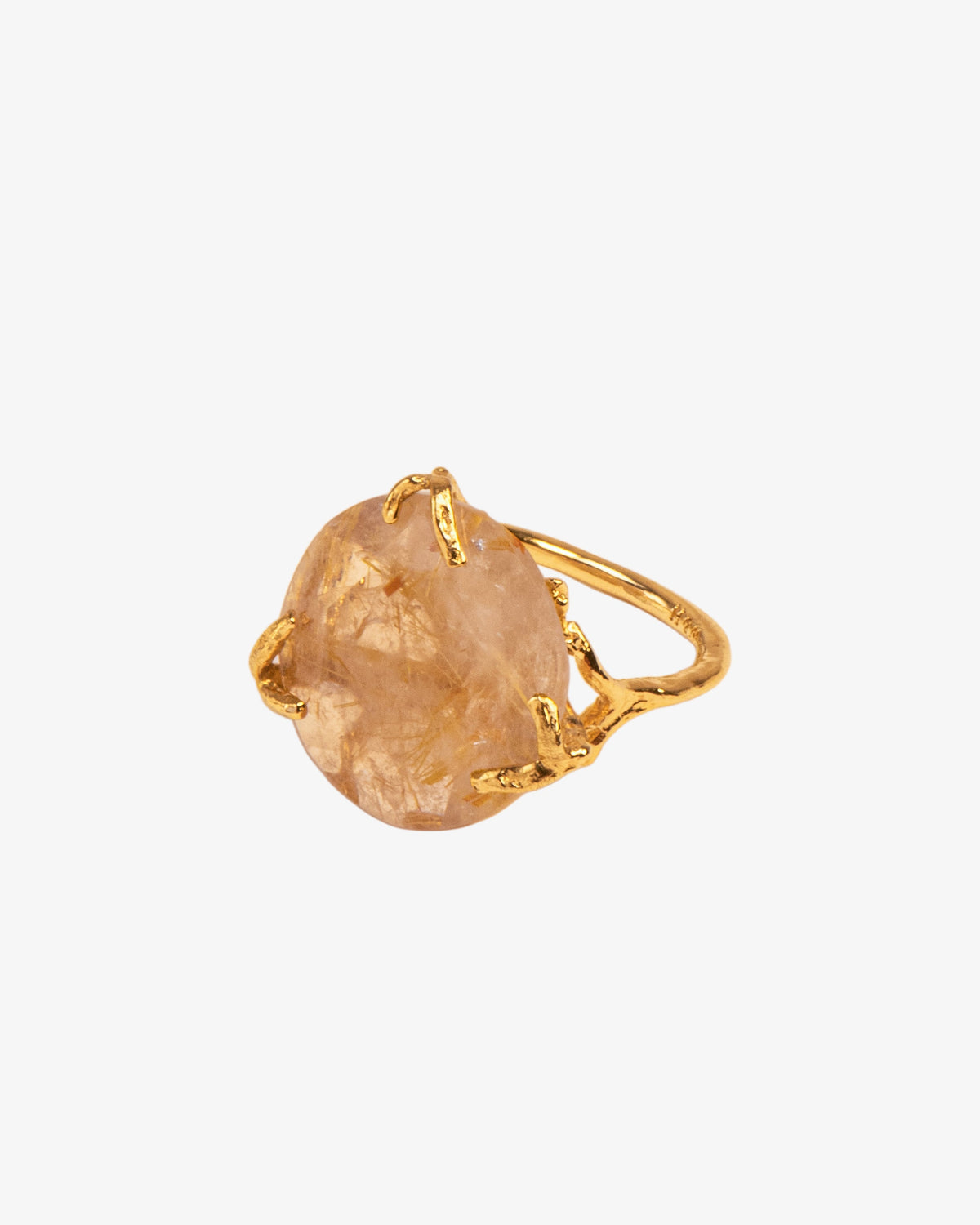 Wouters & Hendrix Branch-Shaped Rutilated Quartz Ring, side view