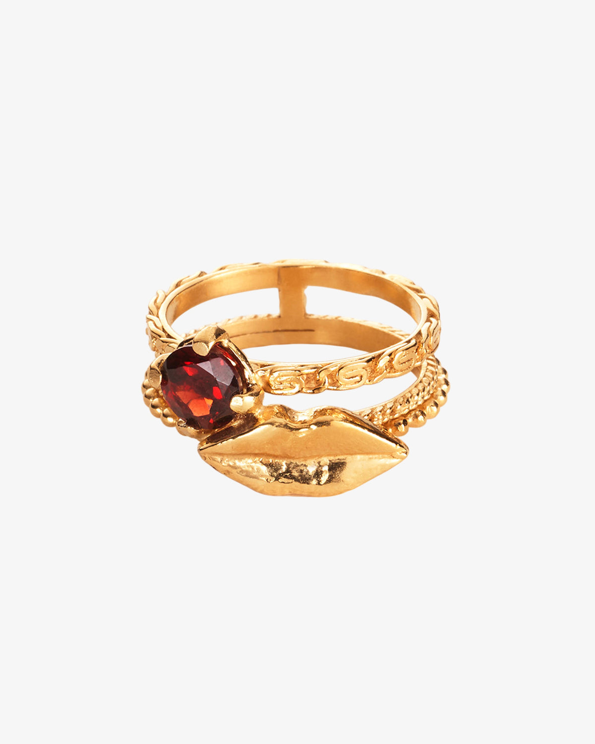 Wouters & Hendrix Trick or Treat 'Chapters' Lip and Garnet Ring
