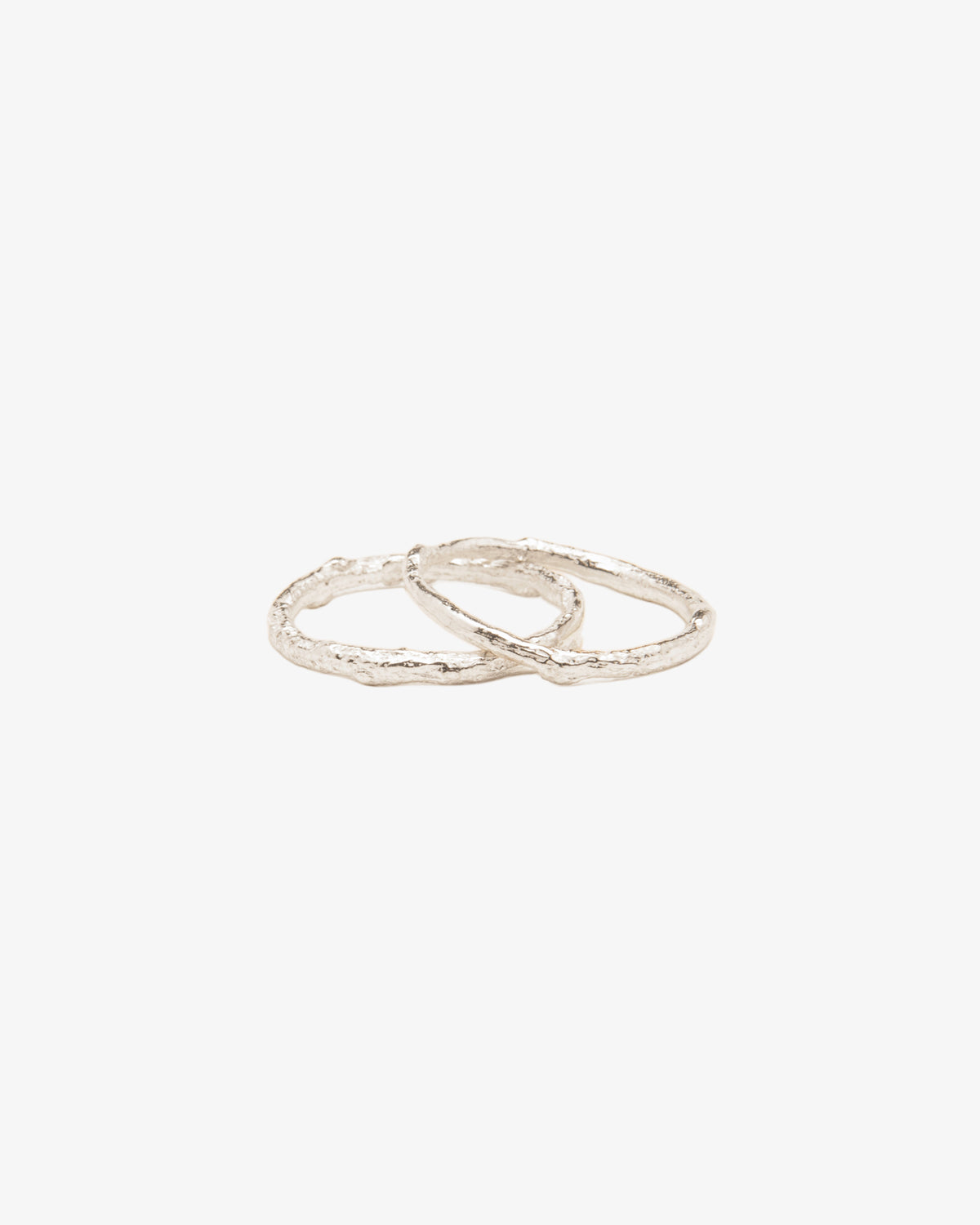 Duo of Branch-Textured Rings