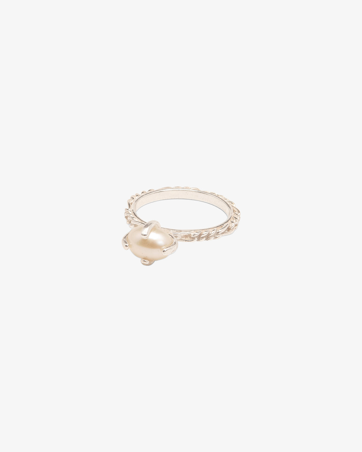 'Chapters' Texture Freshwater Pearl Ring