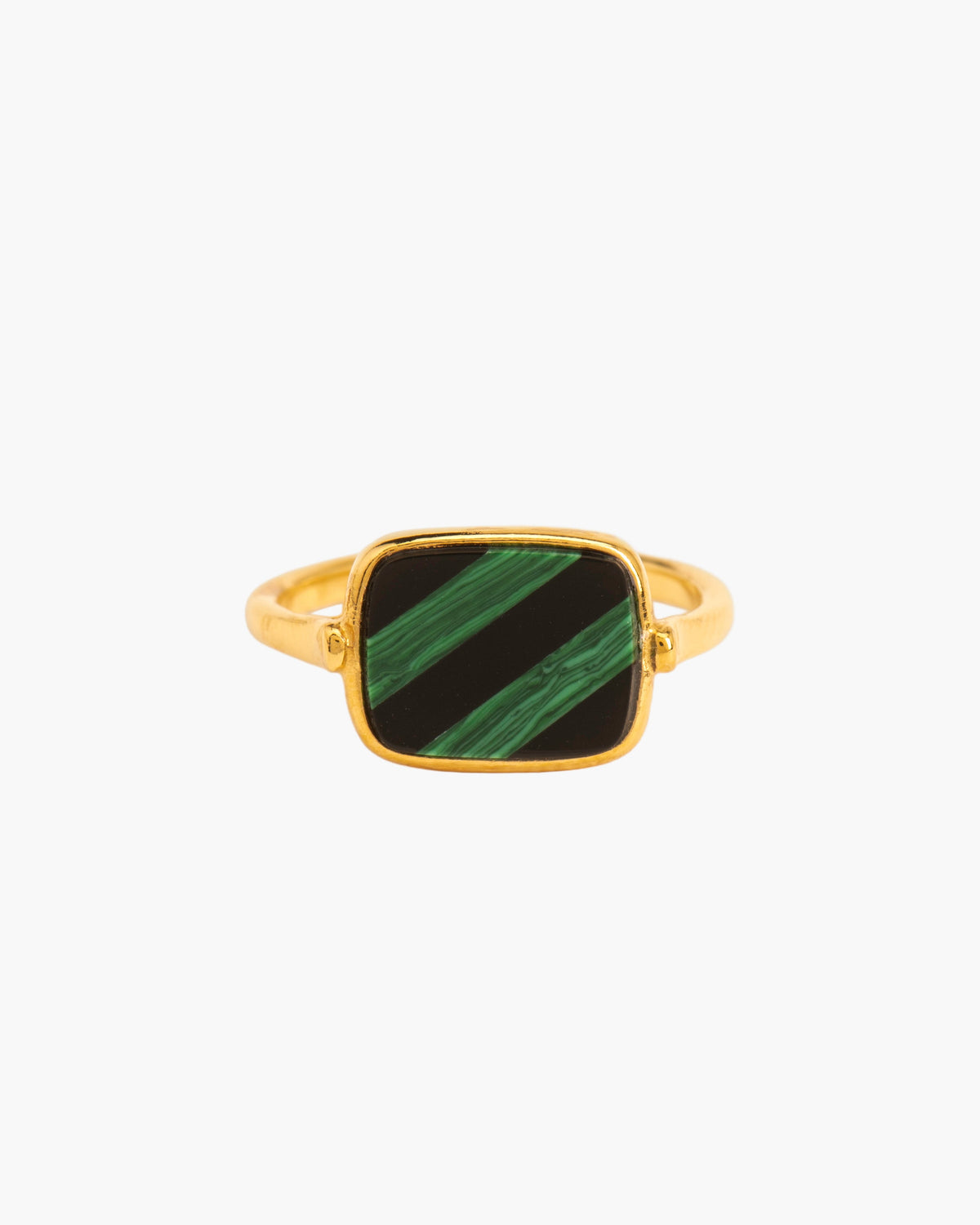 Wouters & Hendrix Malachite and Onyx Mosaic Ring