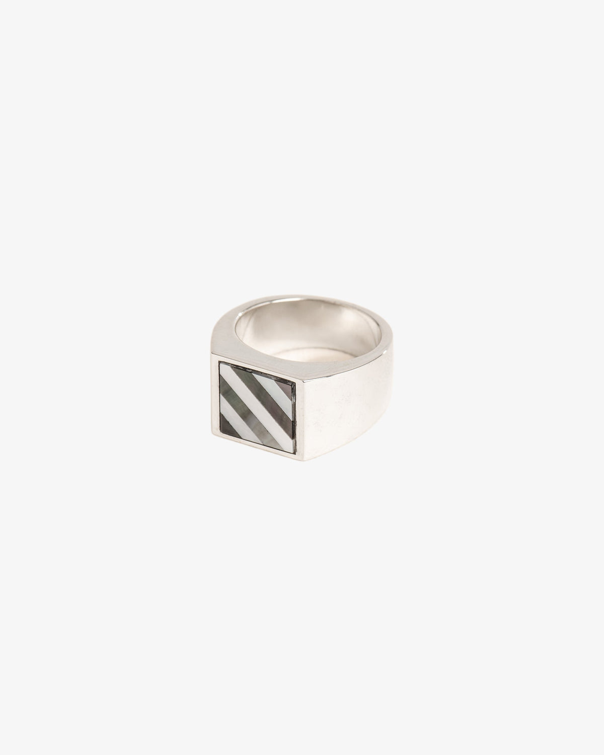 Wouters & Hendrix Diagonal Mosaic Signet Ring, side view