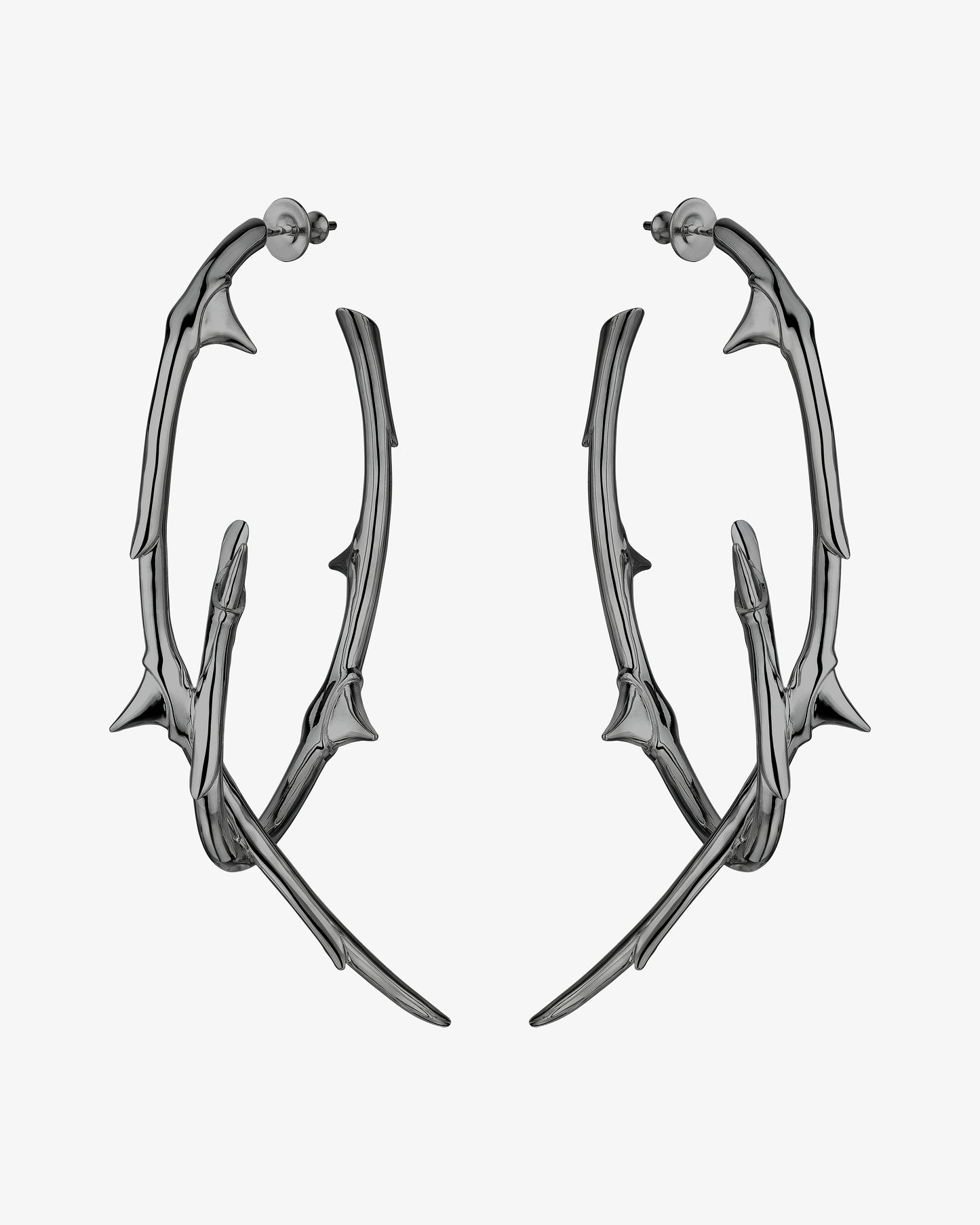 Rose Thorn Statement Hoop Earrings