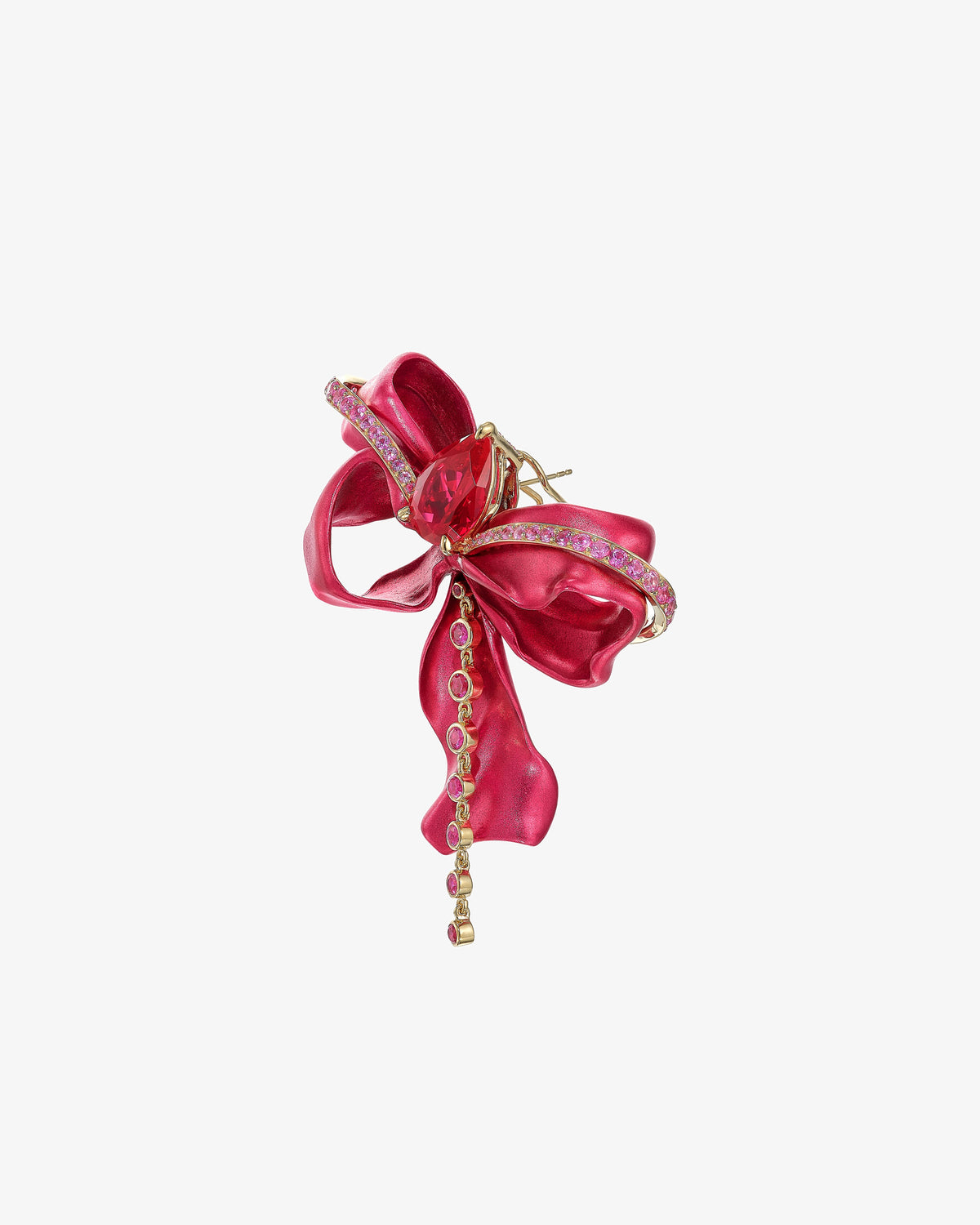 Anabela Chan Ruby Mini Bow Earrings