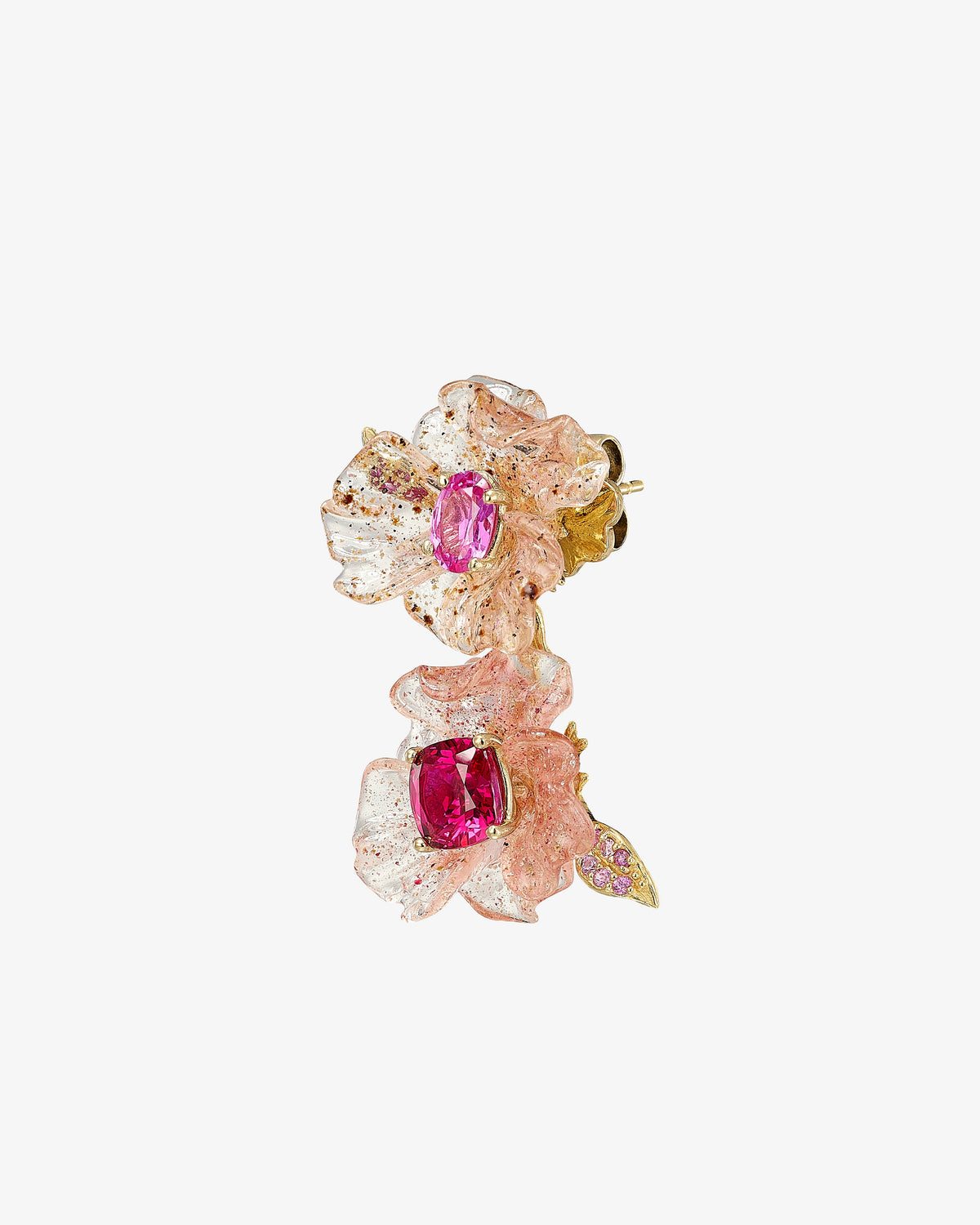 Anabela Chan Ruby Petunia Drop Earrings