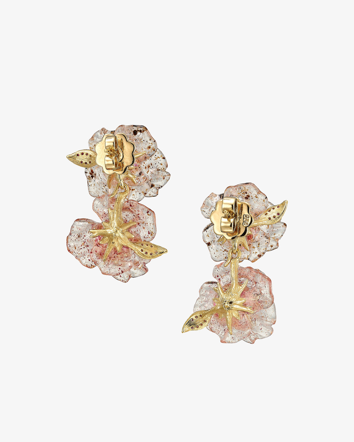 Anabela Chan Ruby Petunia Drop Earrings
