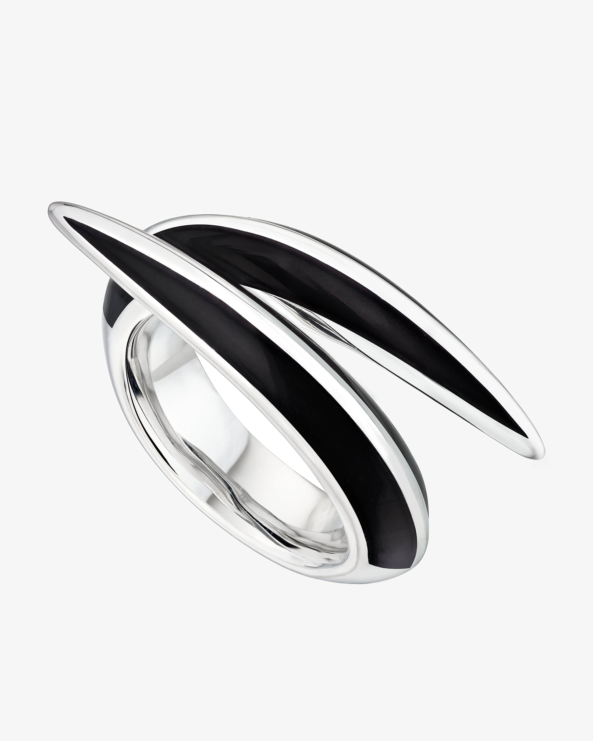 Shaun Leane Sabre Deco Crossover Jet Ceramic Ring