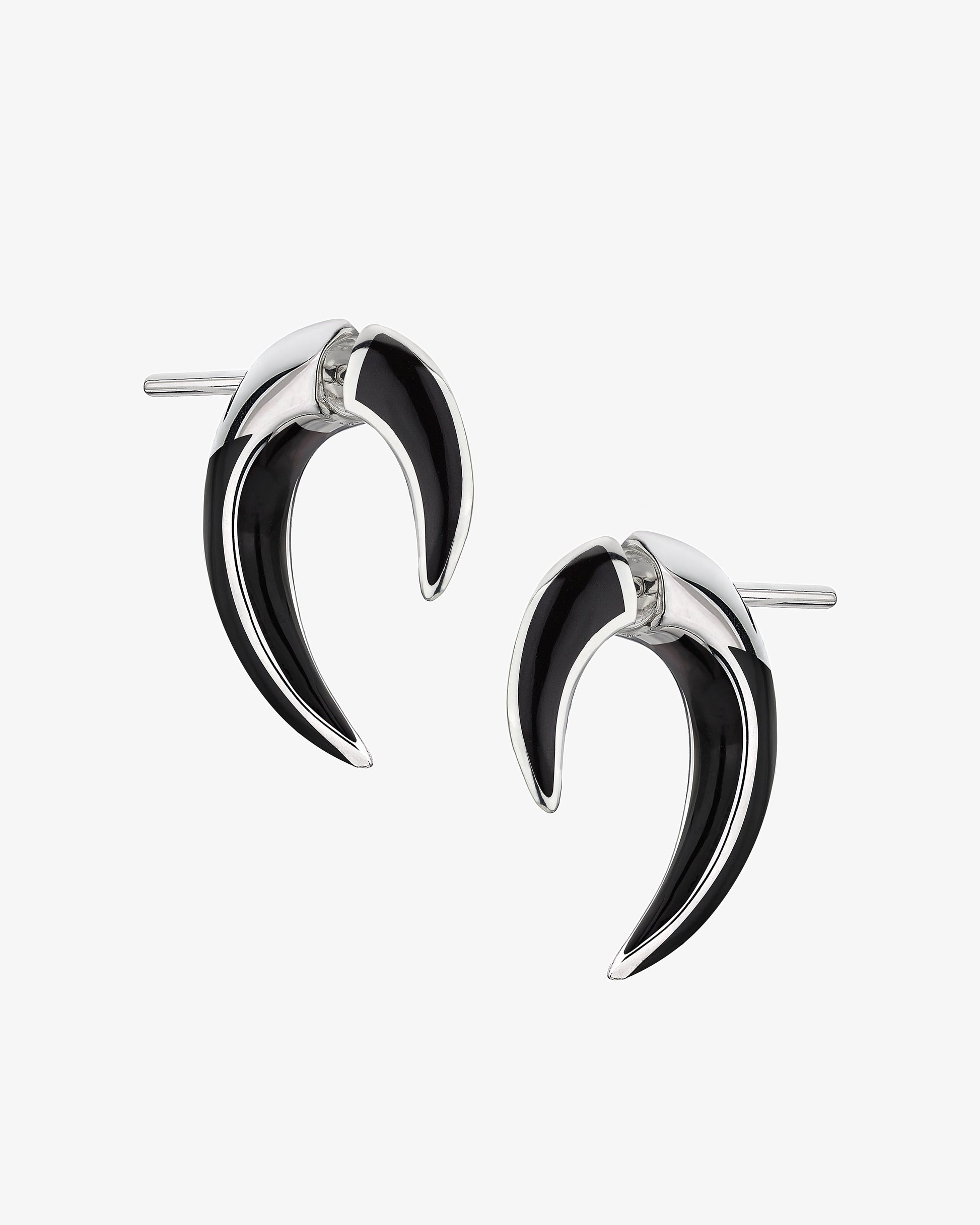 Shaun Leane Sabre Deco Talon Jet Ceramic Earrings