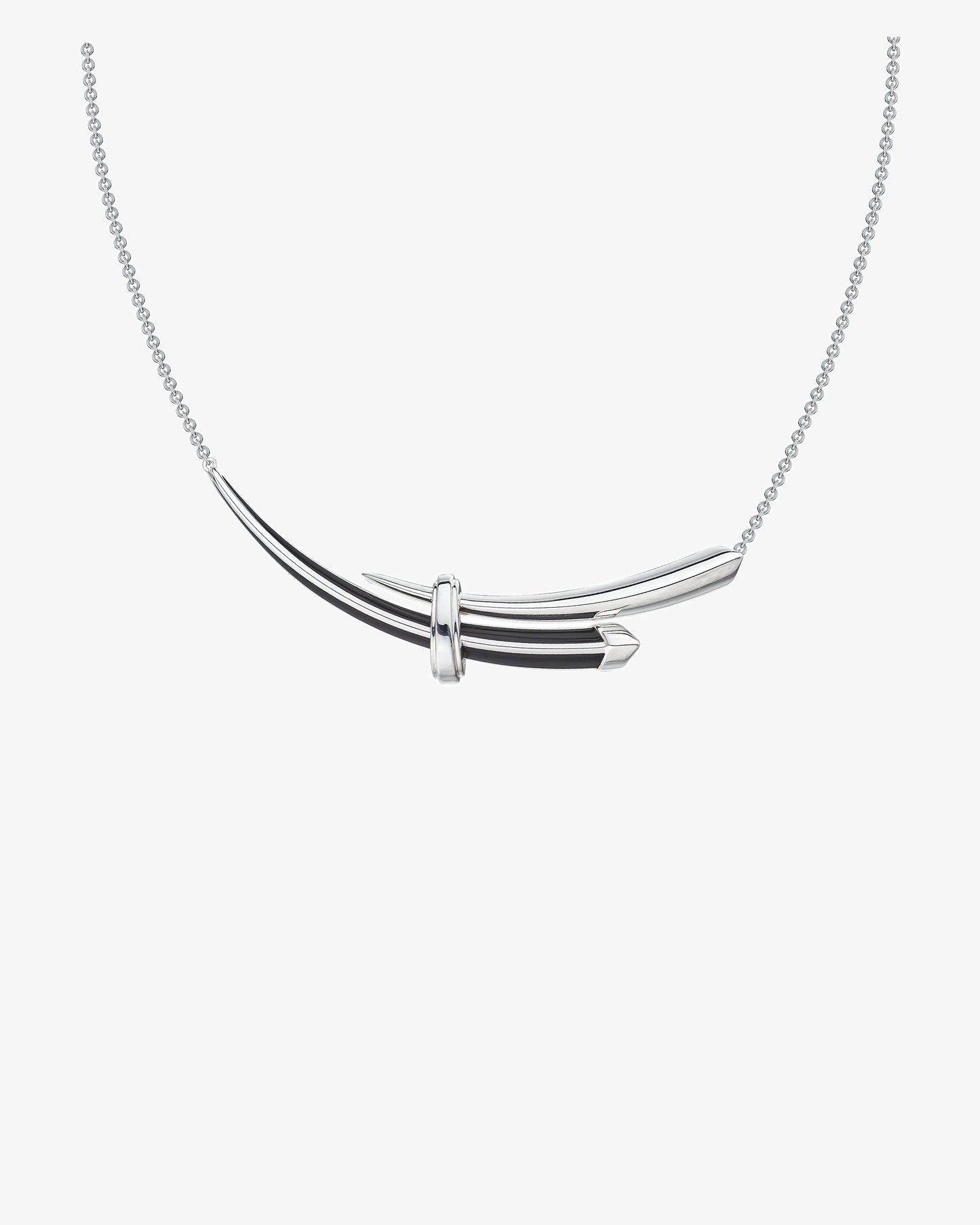 Shaun Leane Sabre Deco Horizontal Jet Ceramic Necklace