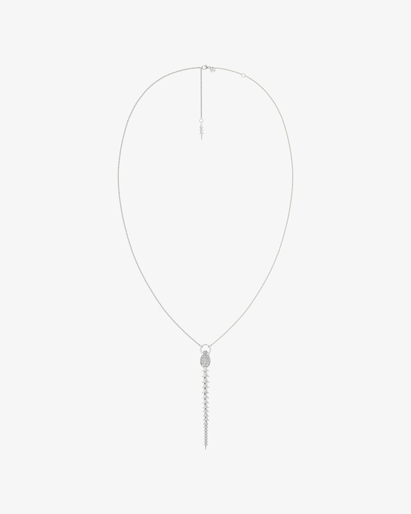 Serpent's Trace Drop Diamond Pave Pendant