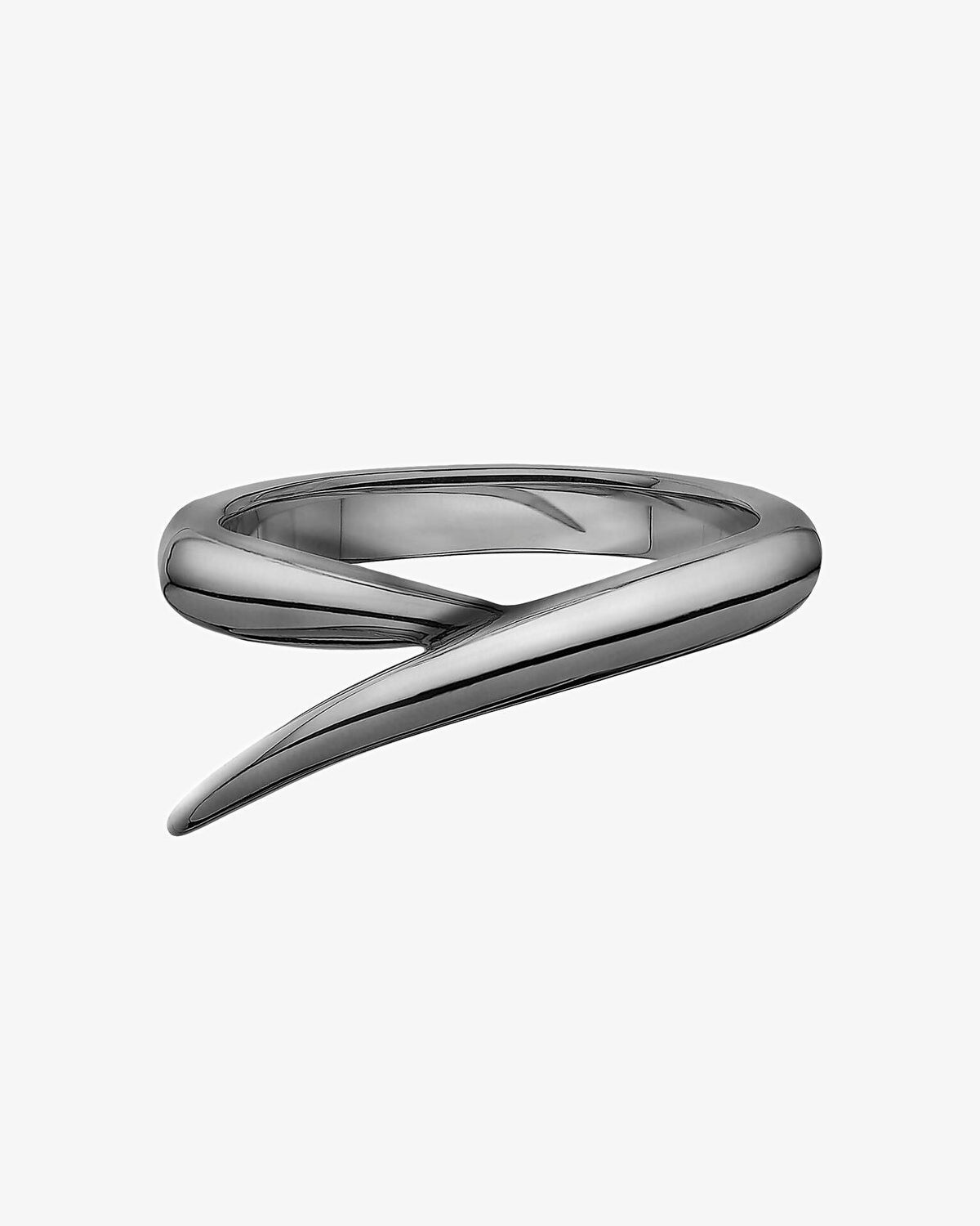 18K Black Rhodium Gold Interlocking Ring