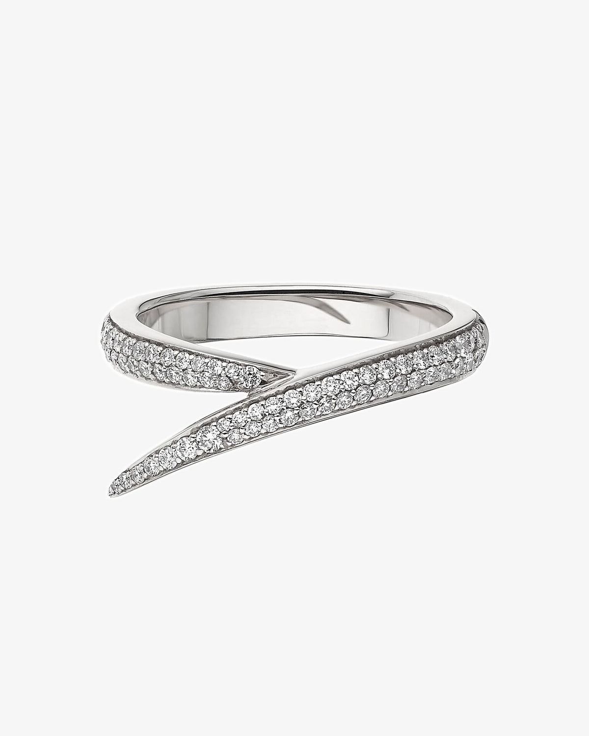 18K White Gold Interlocking Diamond Ring