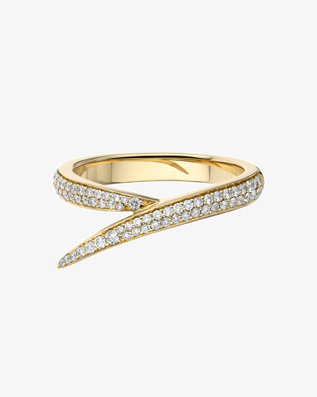 18K Gold Interlocking Diamond Ring