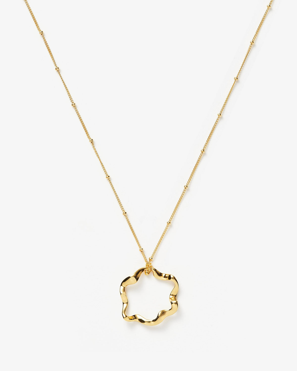 Missoma Squiggle Pendant Necklace in gold vermeil