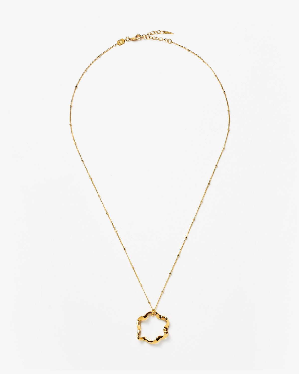 Missoma Squiggle Pendant Necklace in gold vermeil, view 2