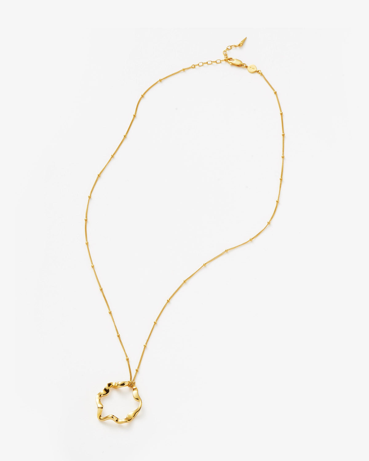 Missoma Squiggle Pendant Necklace in gold vermeil, view 3