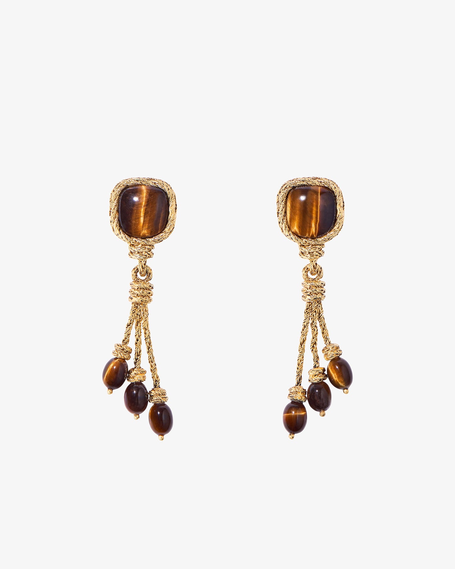 Aurelie Bidermann Tiger Eye Miki Earrings