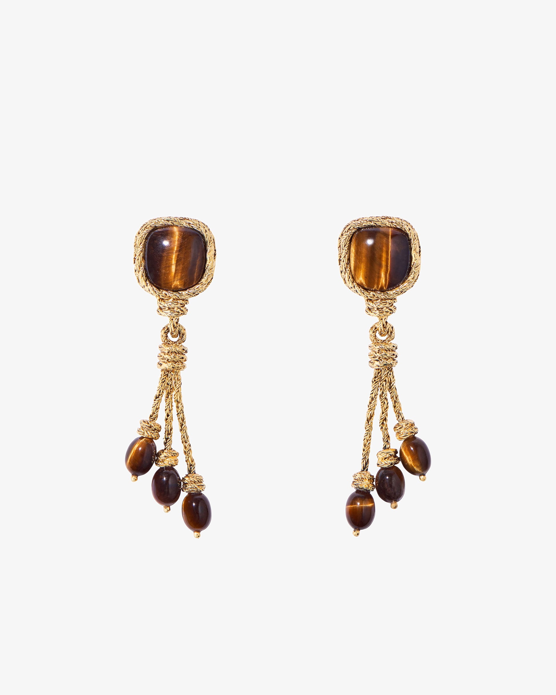 Aurelie Bidermann Tiger Eye Miki Earrings