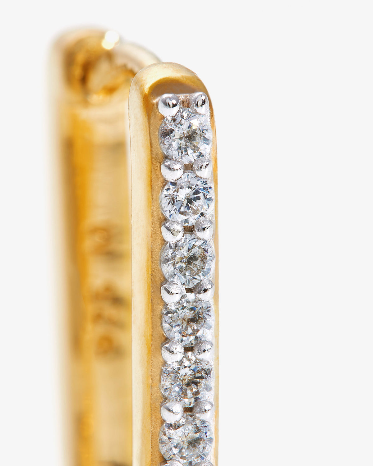 Missoma Pave Ovate Huggies in gold vermeil, view 3