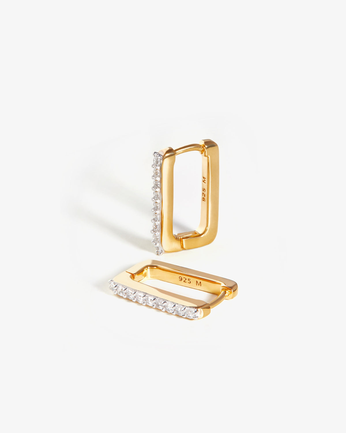 Missoma Pave Ovate Huggies in gold vermeil