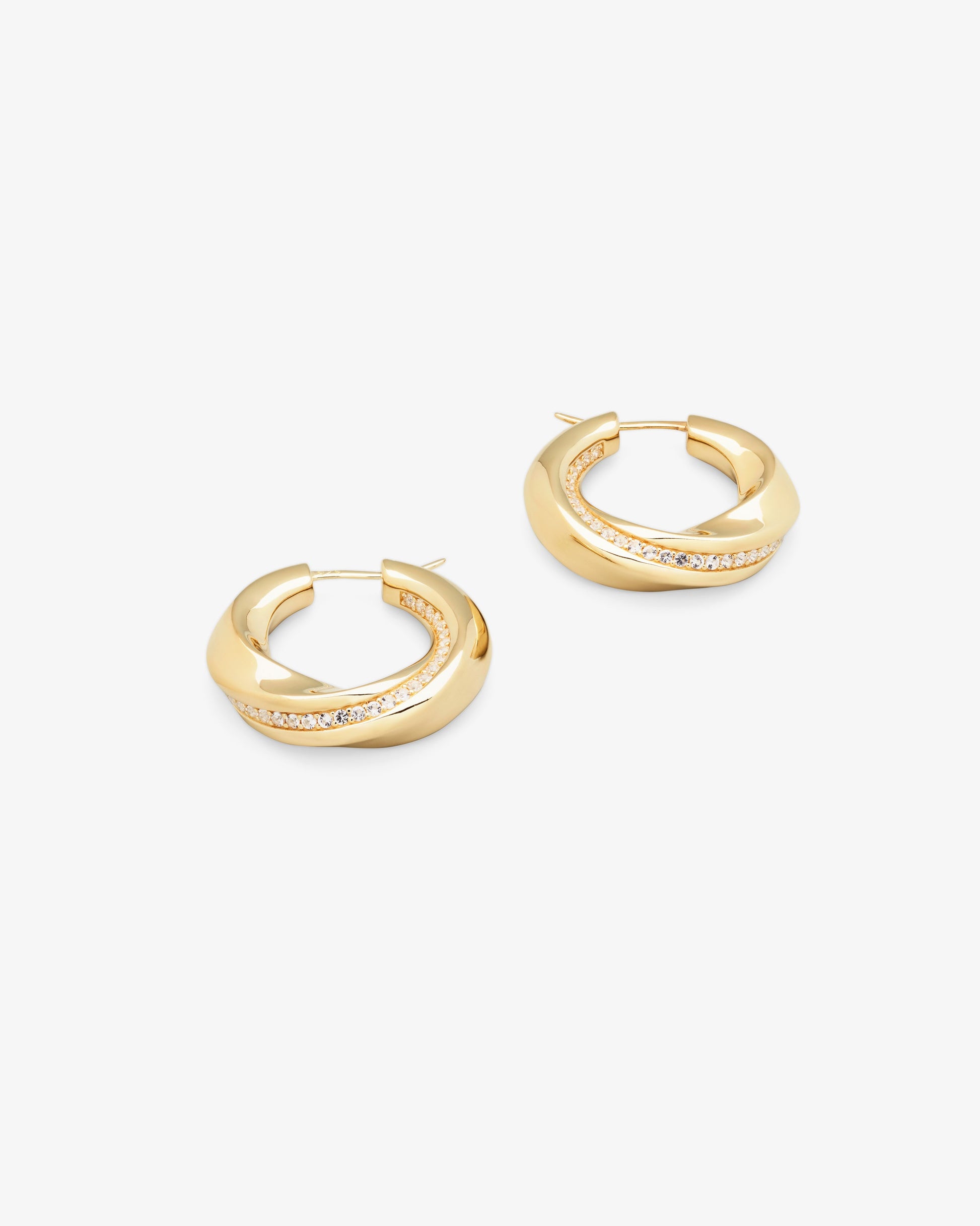 Tom Wood Infinity Hoops Rock Crystal
