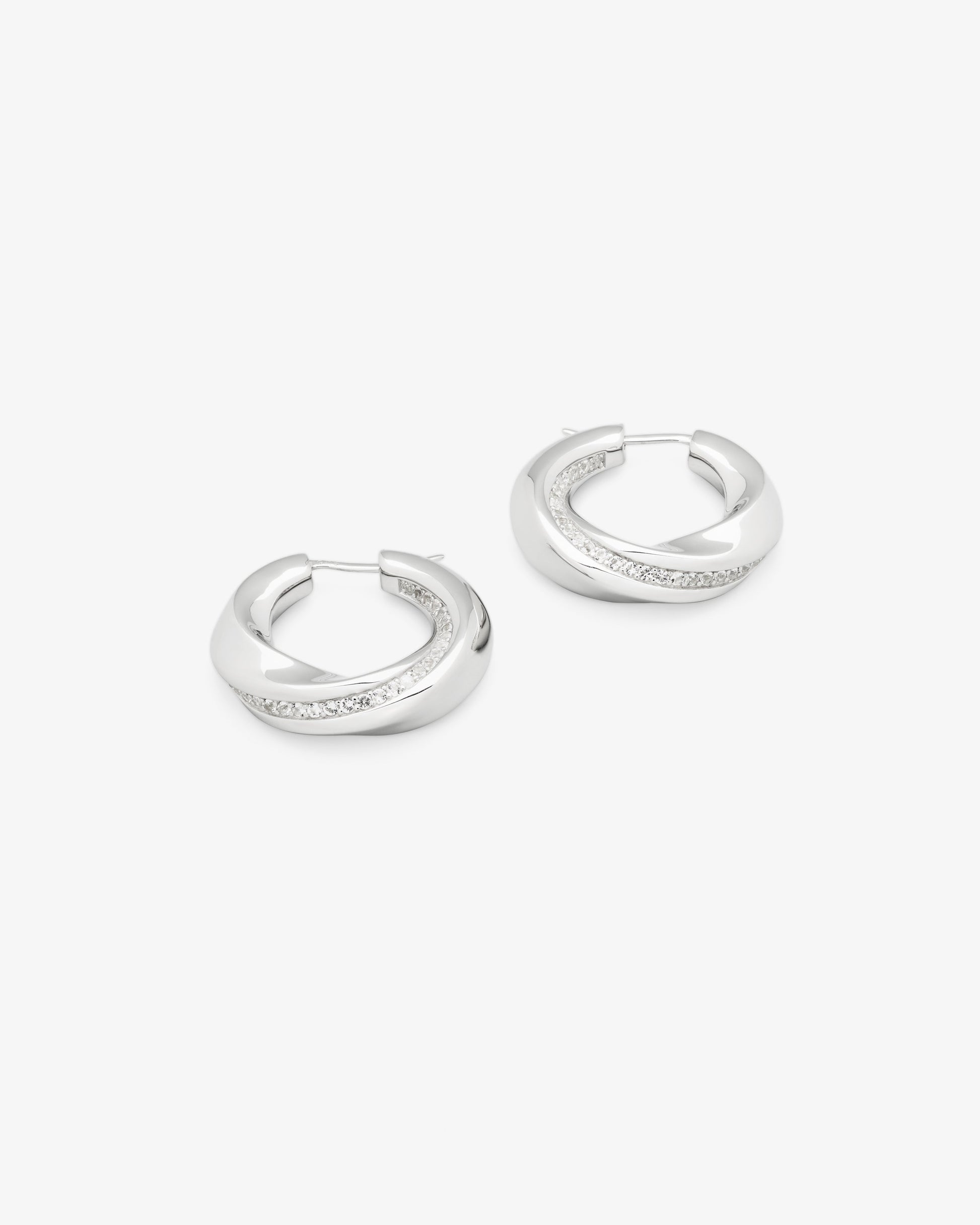 Tom Wood Infinity Hoops Rock Crystal