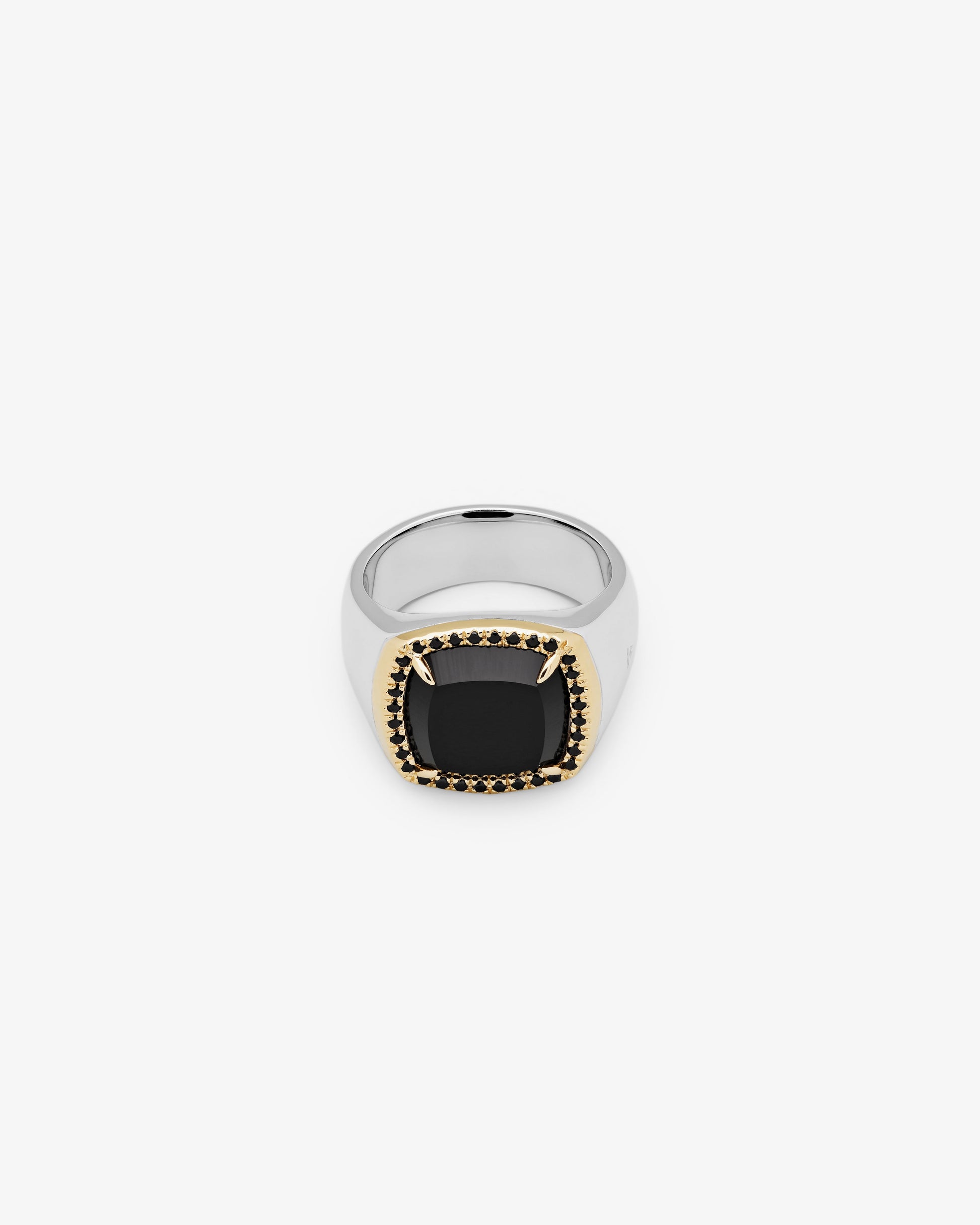 Tom Wood May Ring Black Onyx with Diamonds