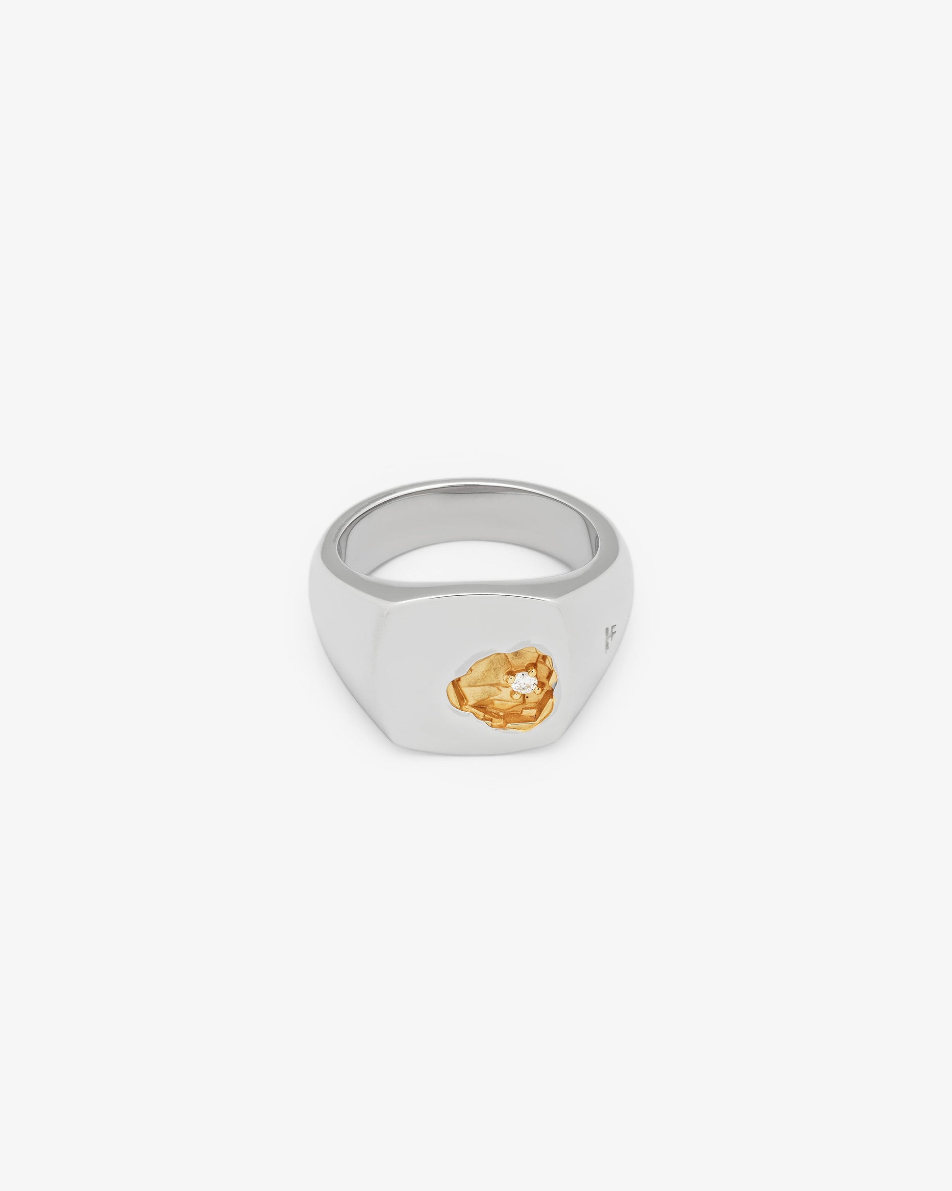 Tom Wood Mined Ring Small Diamond