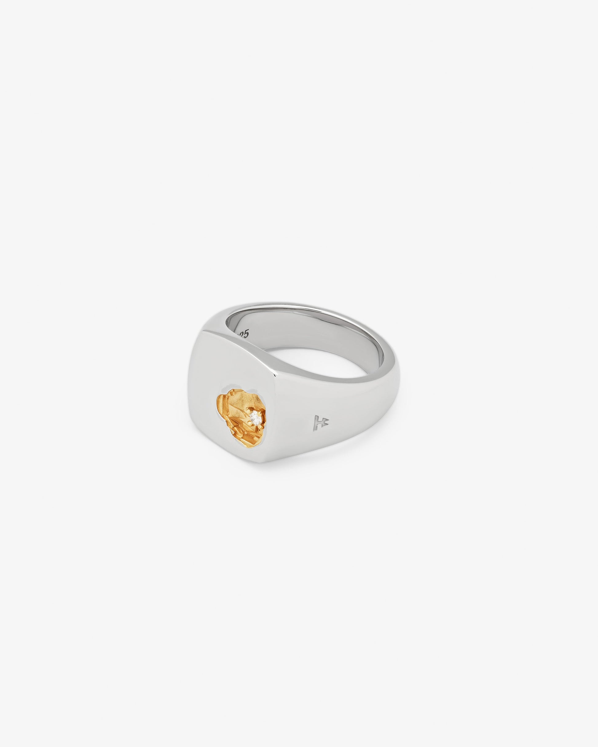 Tom Wood Mined Ring Small Diamond