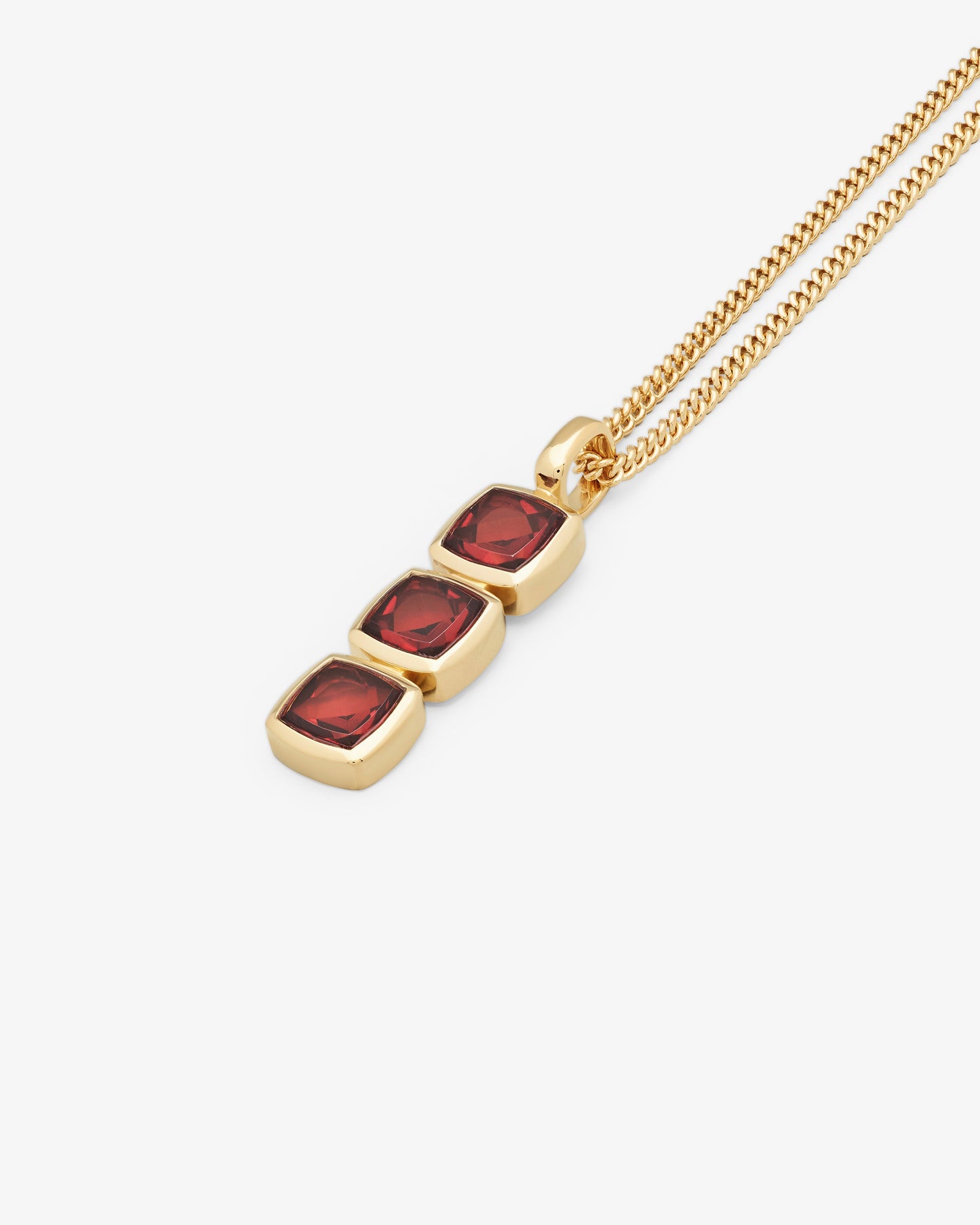 Tom Wood Mini Cushion Pendant Red Garnet