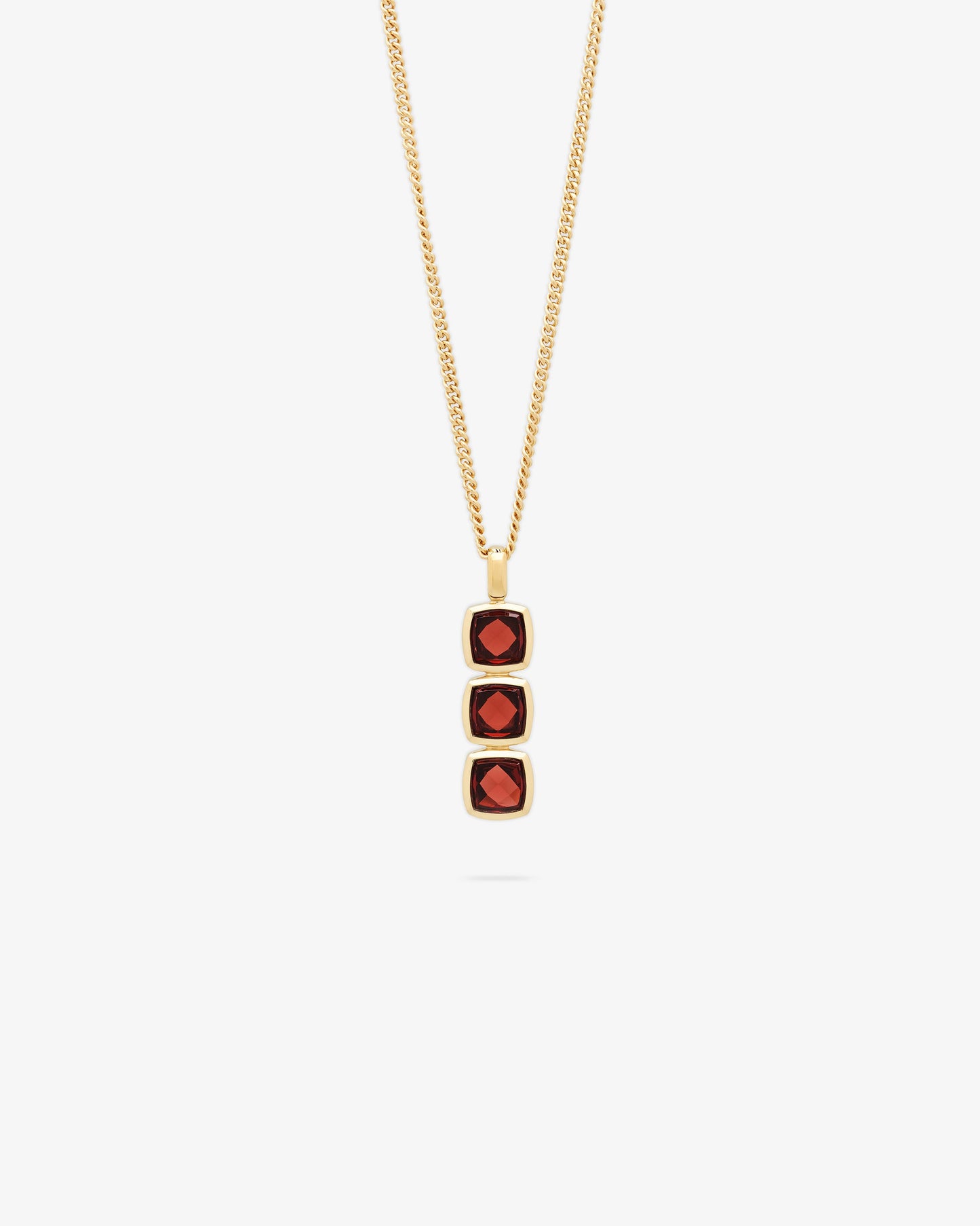 Tom Wood Mini Cushion Pendant Red Garnet
