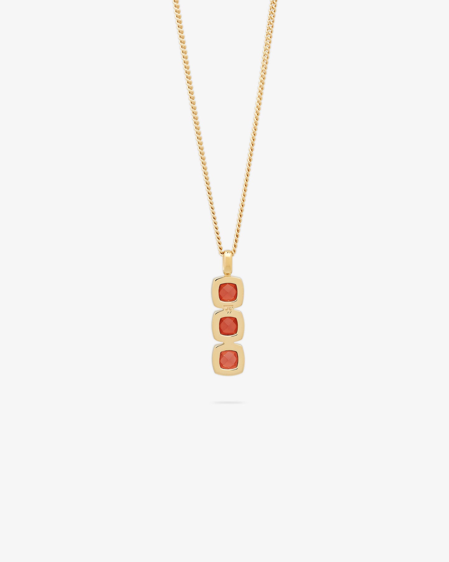 Tom Wood Mini Cushion Pendant Red Garnet