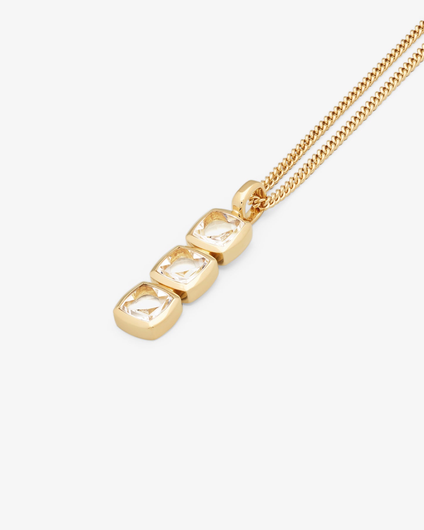 Tom Wood Mini Cushion Pendant White Crystal