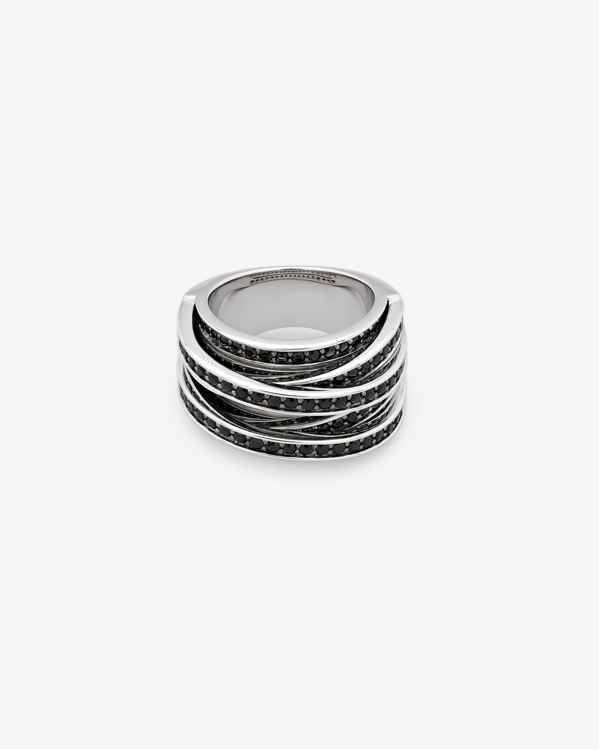 Tom Wood Orb Ring Slim Black Spinel