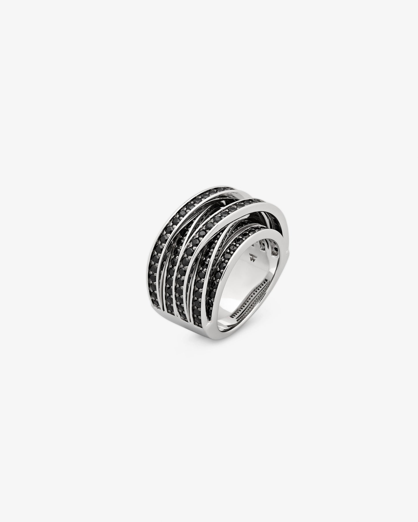 Tom Wood Orb Ring Slim Black Spinel