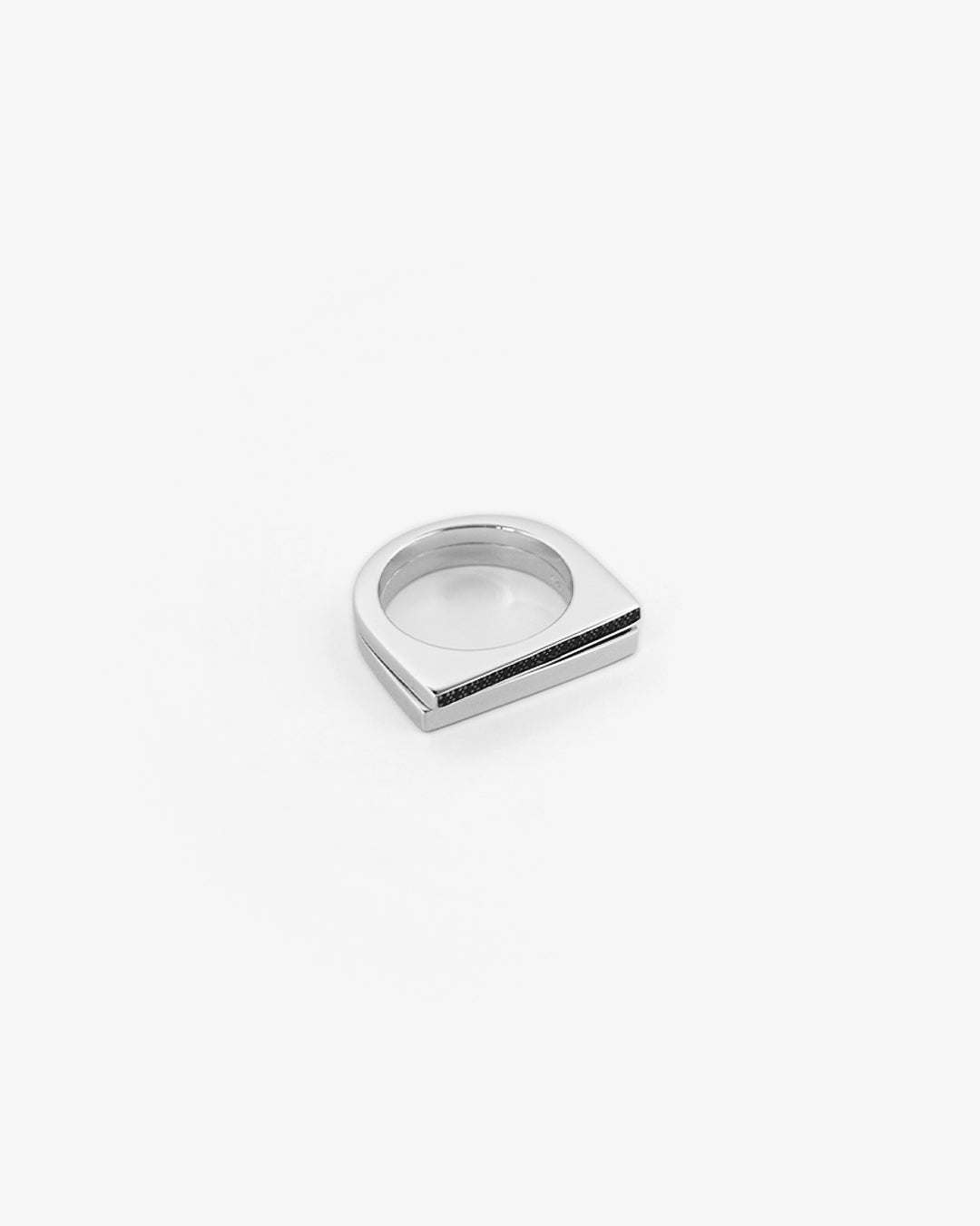 Tom Wood Step Ring Black Spinel