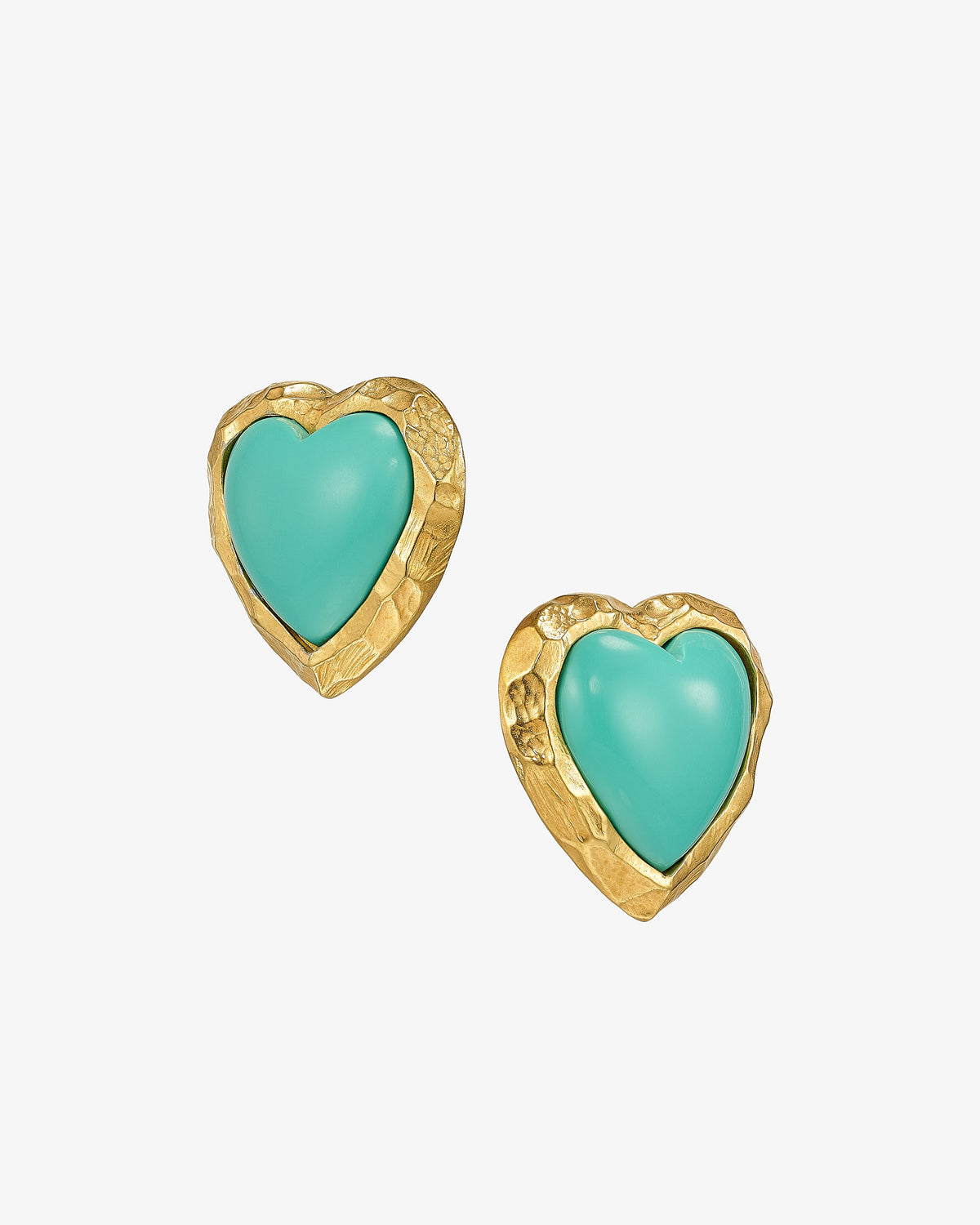 Anabela Chan Turquoise Heart Earrings