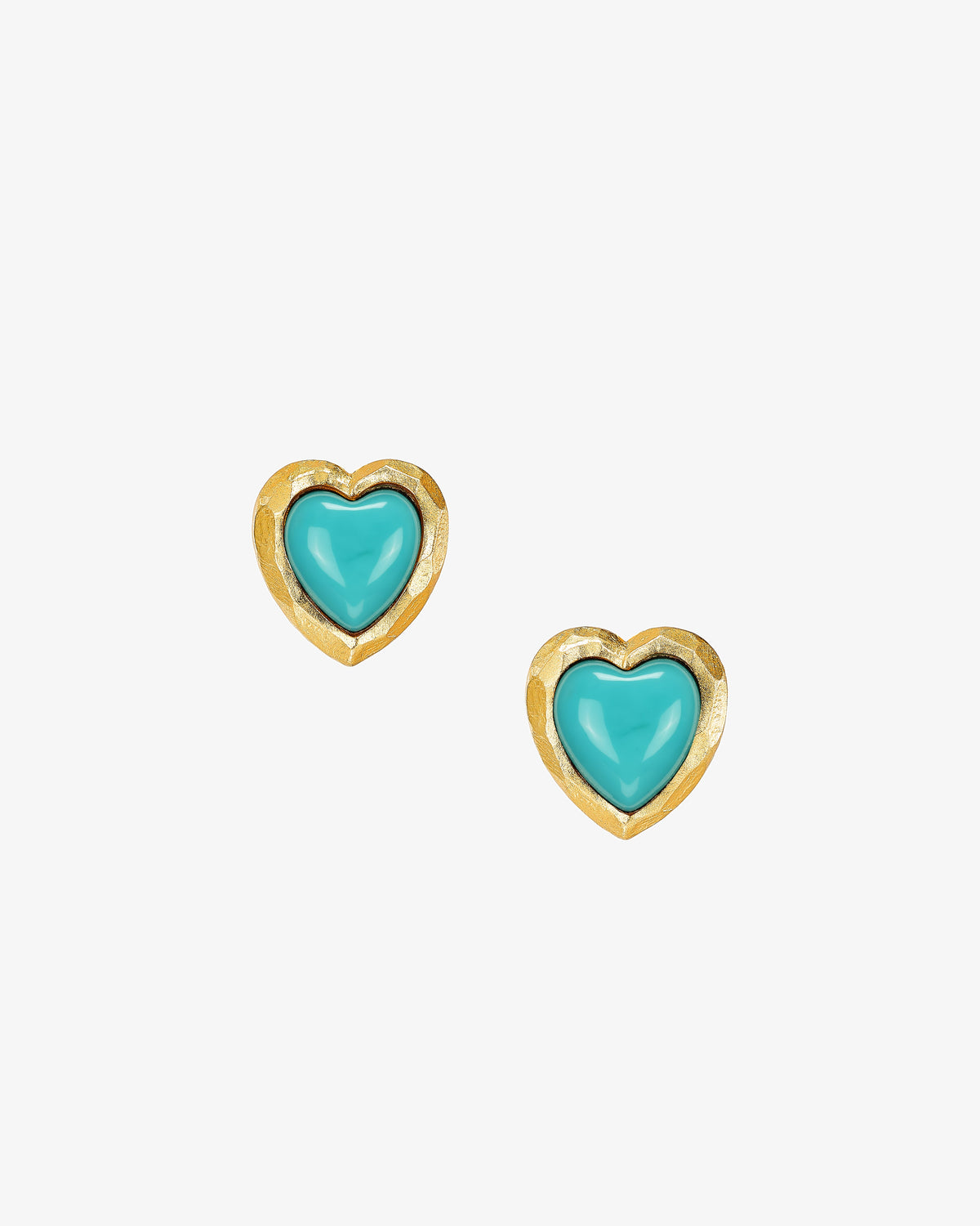 Anabela Chan Turquoise Heart Studs