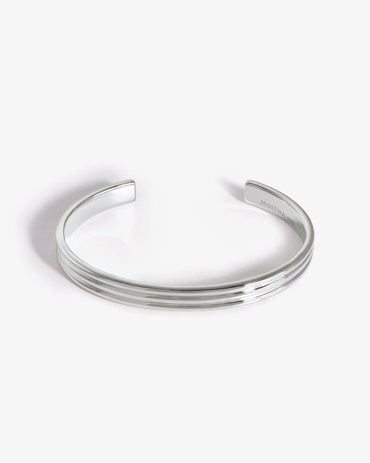 Missoma Fused Triple Ridge Cuff Bracelet in sterling silver
