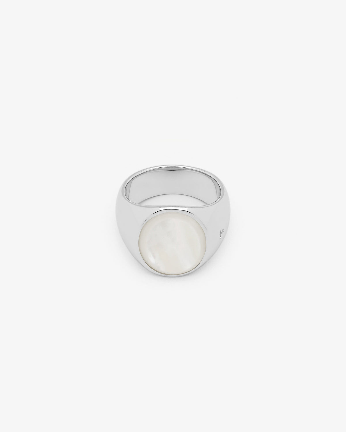 Tom Wood Oval White MOP Ring