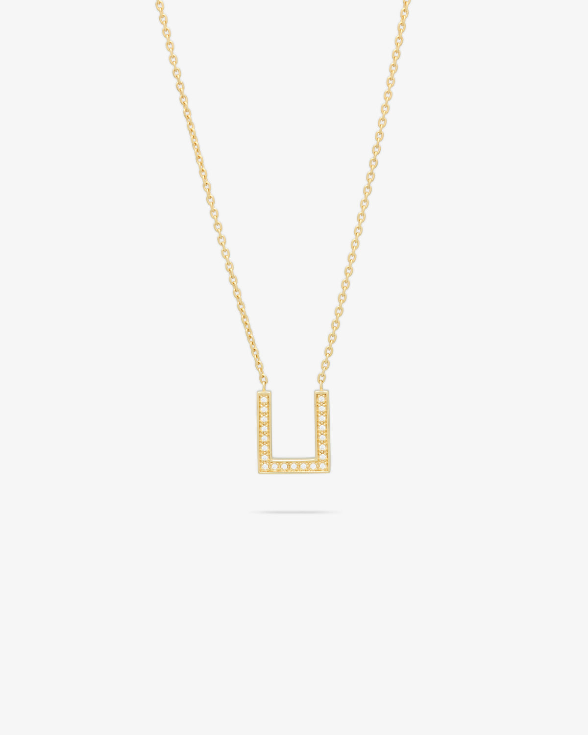 Tom Wood 9K Gold Sleek Pendant Diamonds