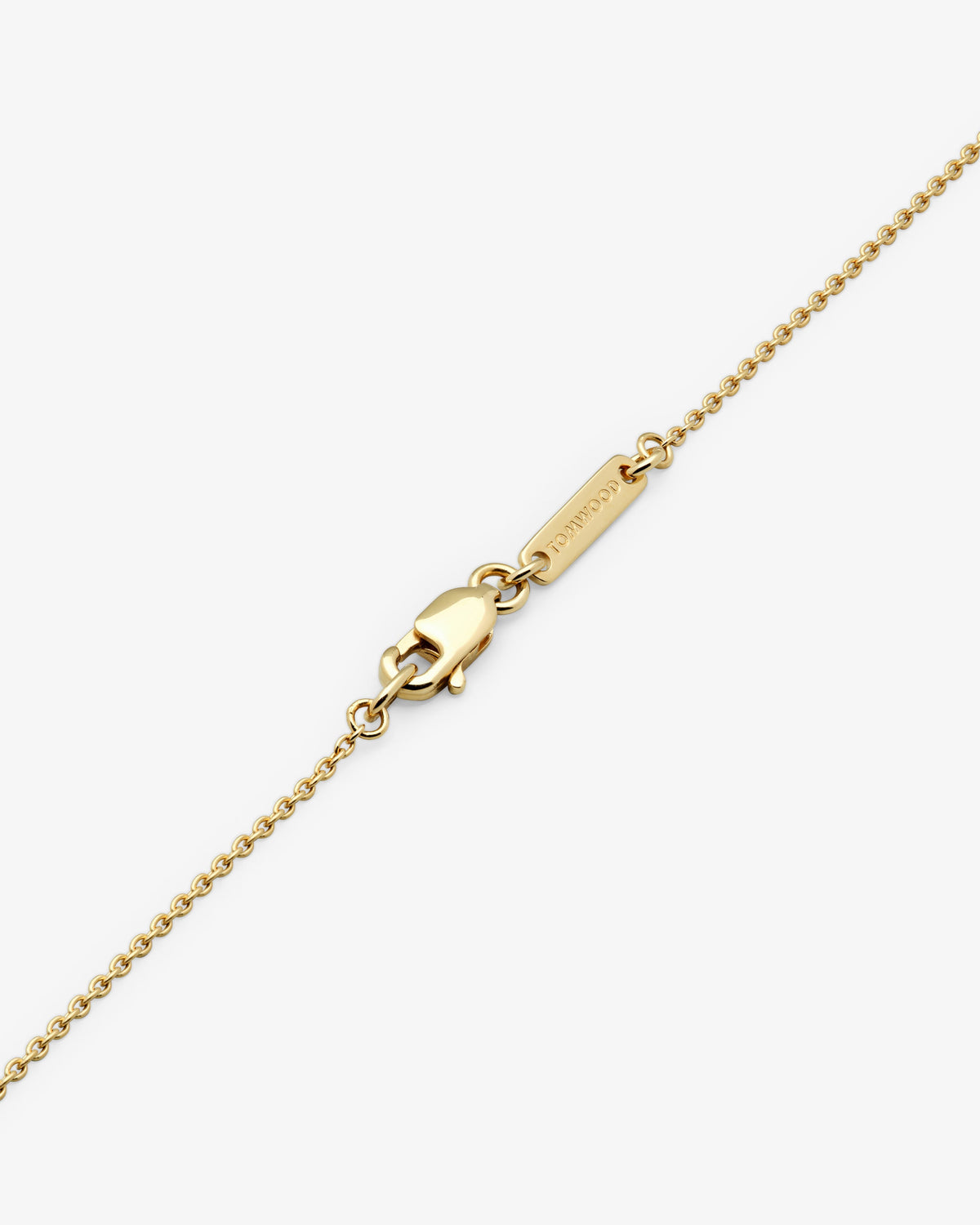 Tom Wood 9K Gold Sleek Pendant Diamonds