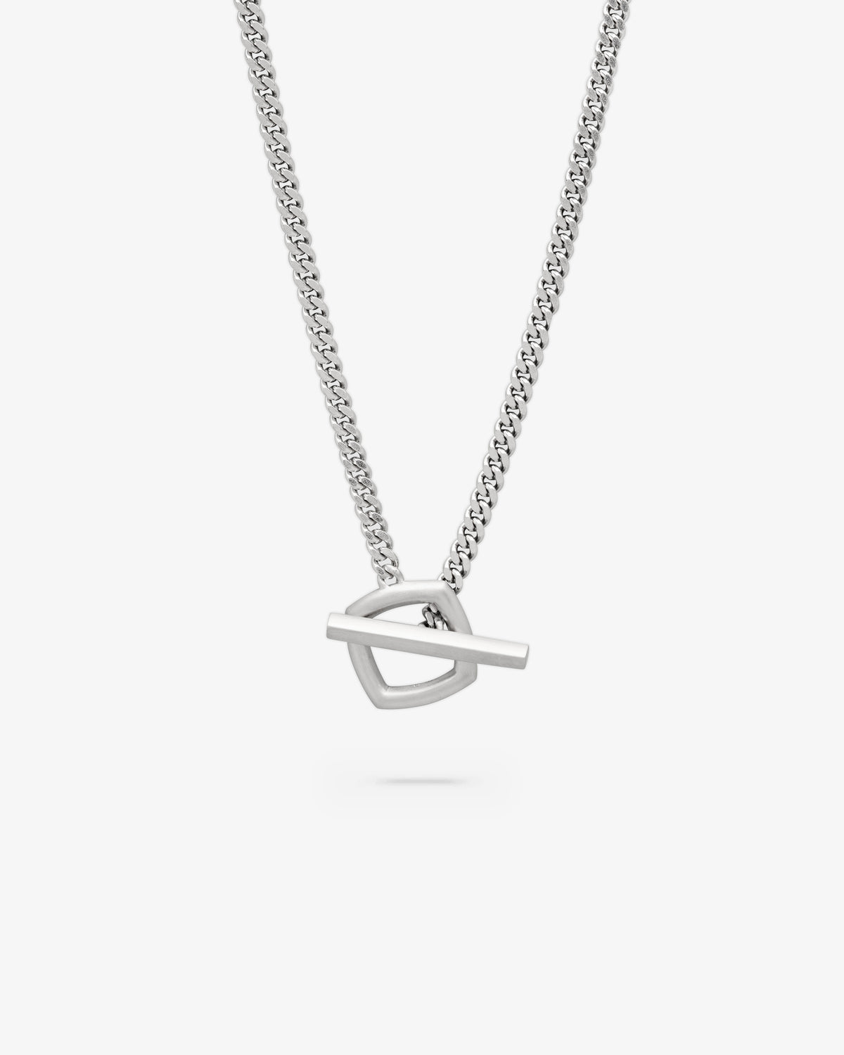 Tom Wood Frame Pendant Satin Thick in 925 sterling silver