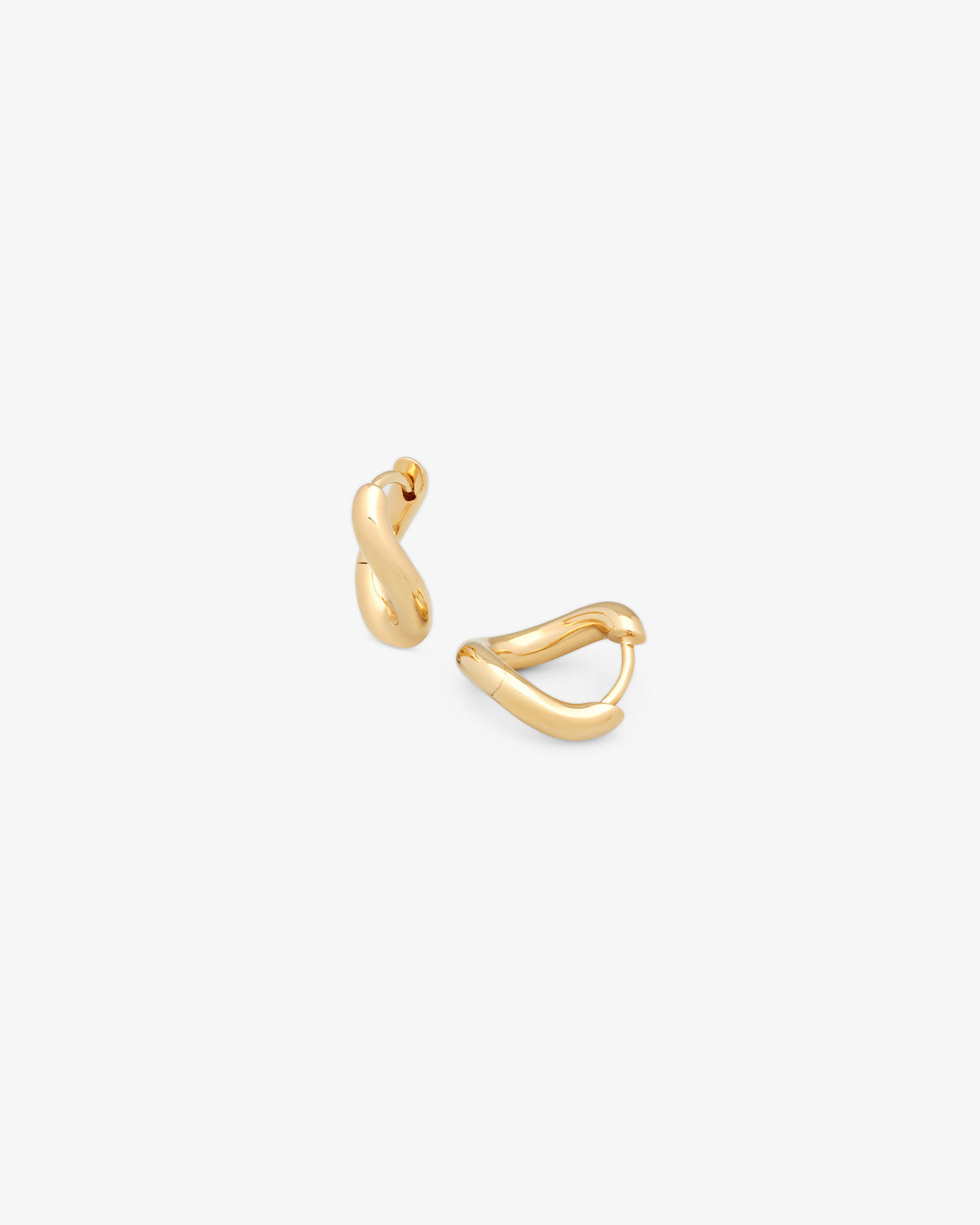 Tom Wood River Huggies in gold-plated sterling silver
