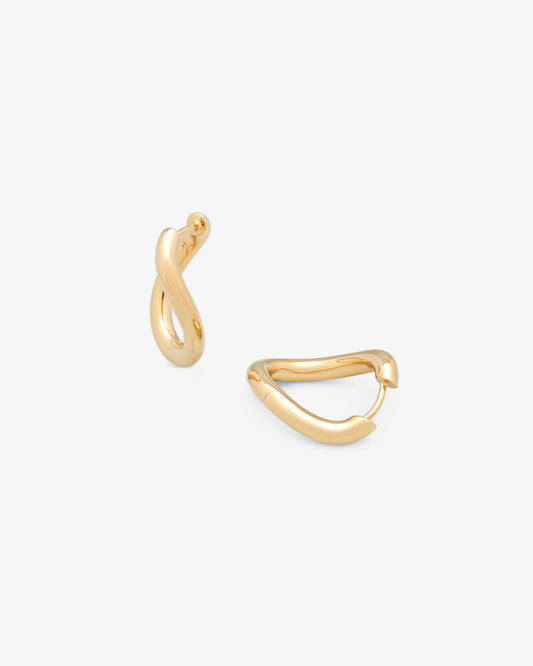 Tom Wood River Hoops Large in gold-plated sterling silver