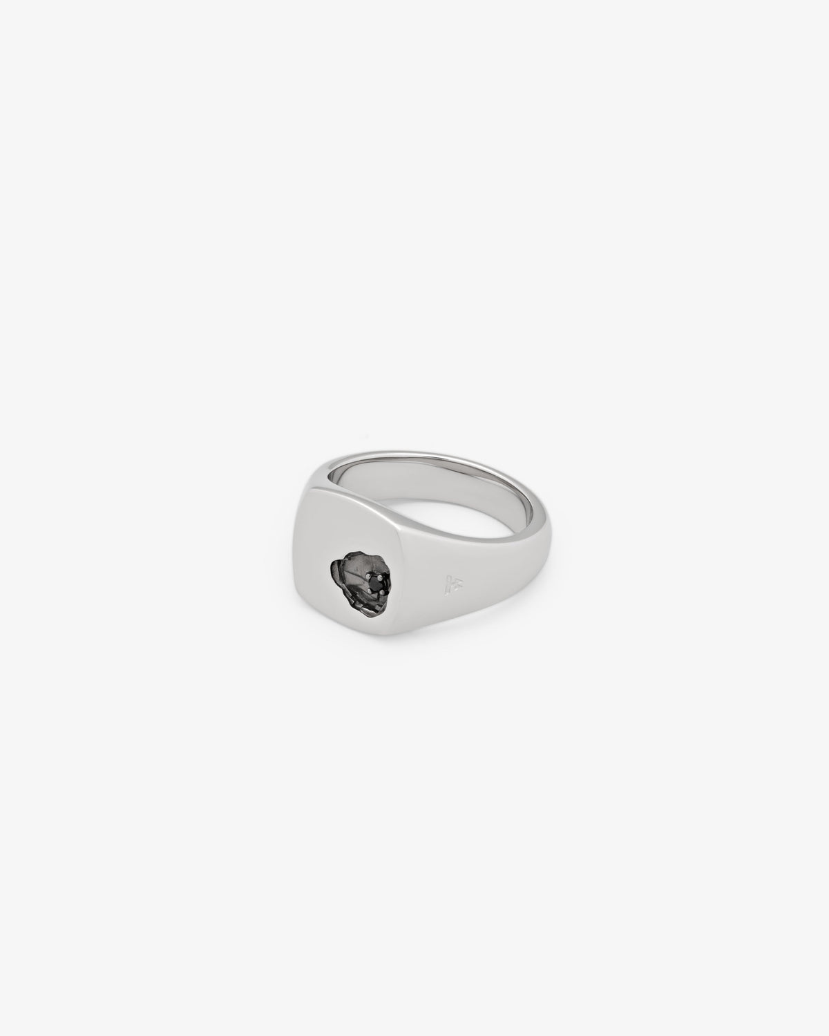 Tom Wood Mined Ring Small Black Spinel, alternate view